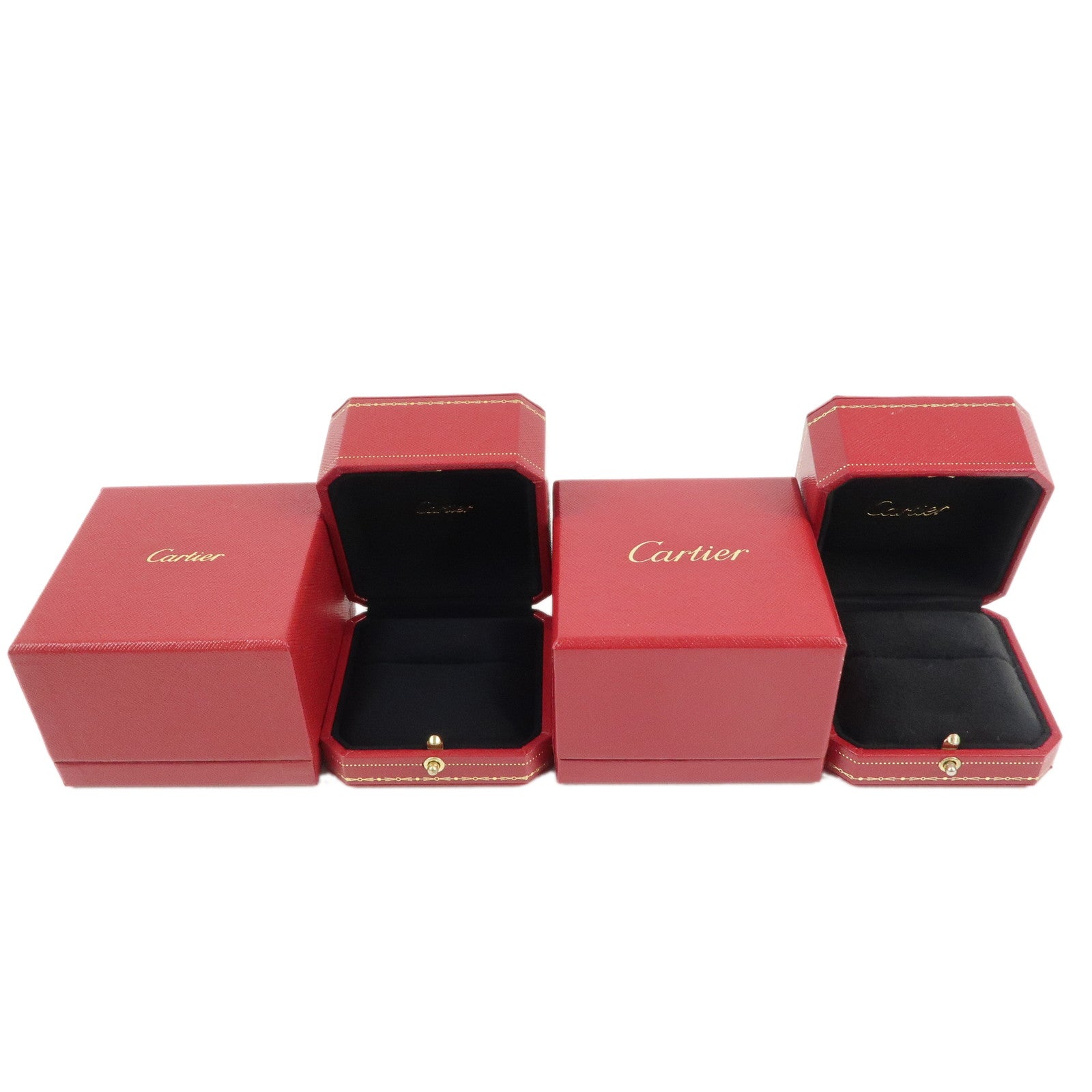 Cartier-Set-of-2-Ring-Box-Display-Box-Jewelry-Box-For-Ring-Red