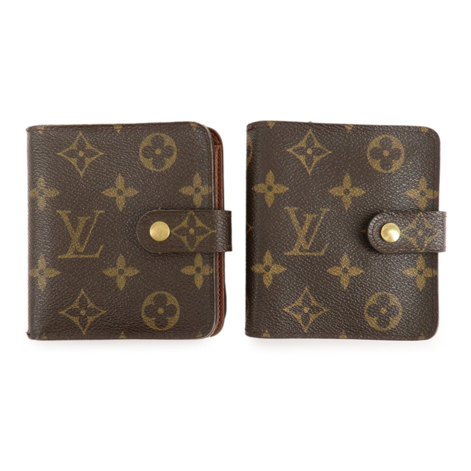 Louis-Vuitton-Set-of-2-Monogram-Compact-Zip-Small-Wallet-M61667