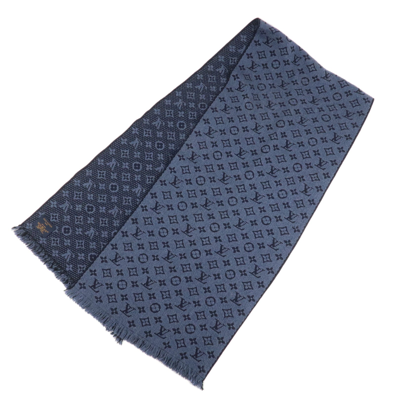 Louis-Vuitton-Monogram-Escharpe-Logo-Classic-Scarf-Gray-M78525