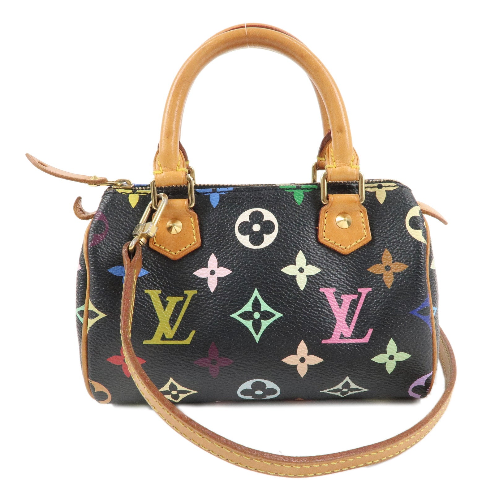 Louis Vuitton Monogram Multicolor Mini Speedy&Strap M92644 J00145