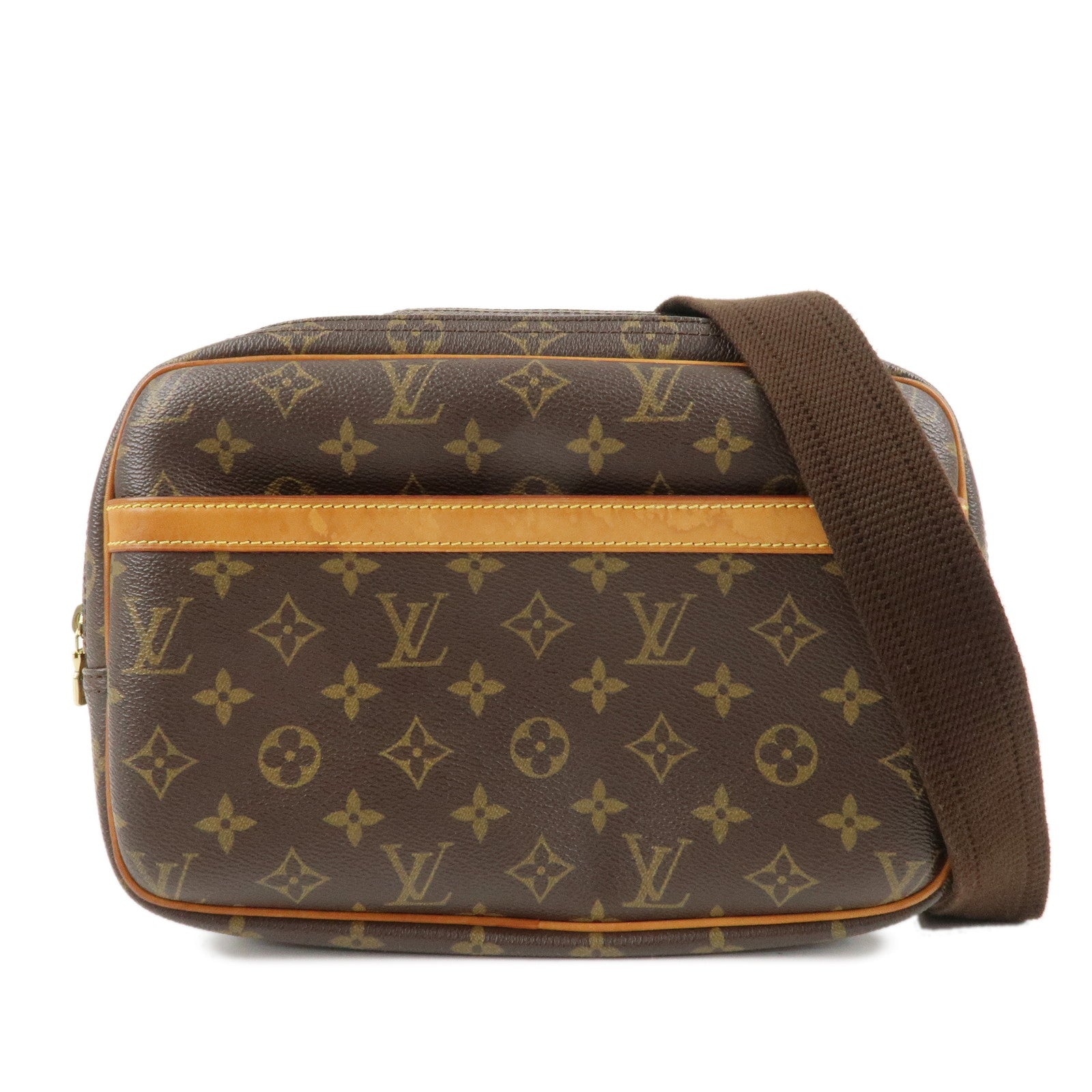 Louis-Vuitton-Monogram-Reporter-PM-Shoulder-Bag-Brown-M45254