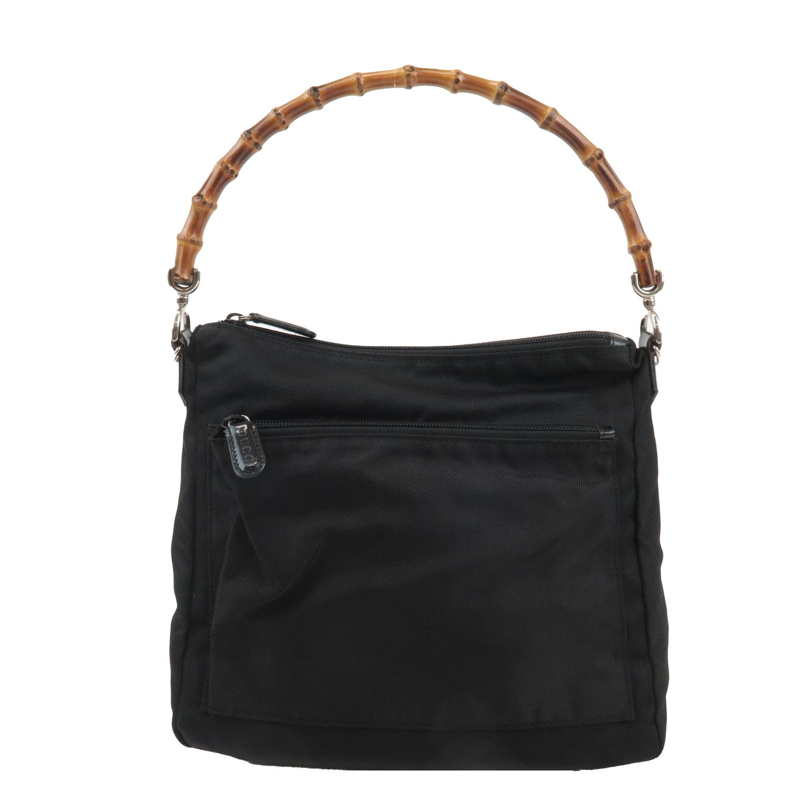 GUCCI-Bamboo-Nylon-Leather-2WAY-Bag-Black-000.2404.0509