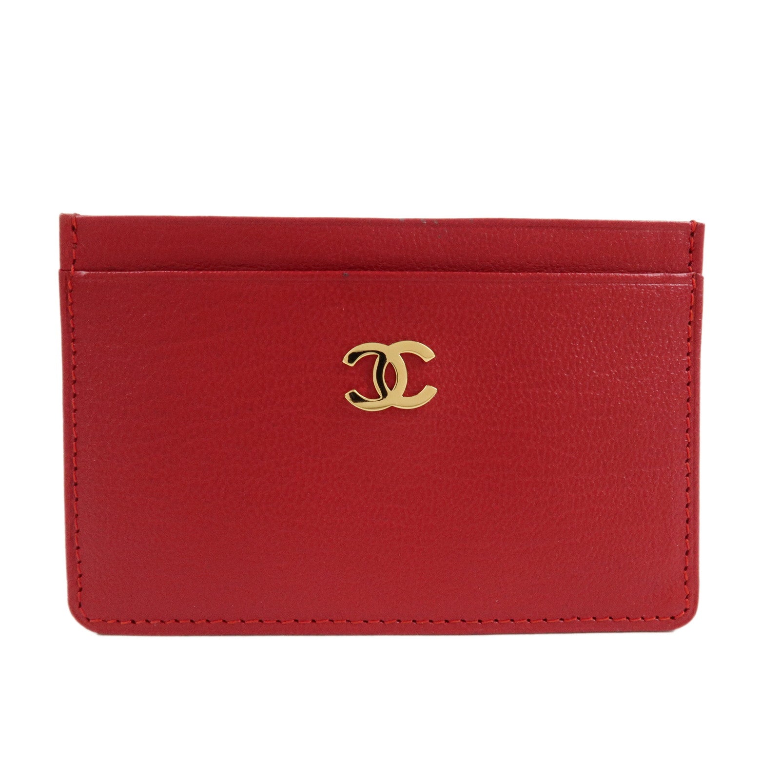 CHANEL-Leather-Card-Case-Red-7073714