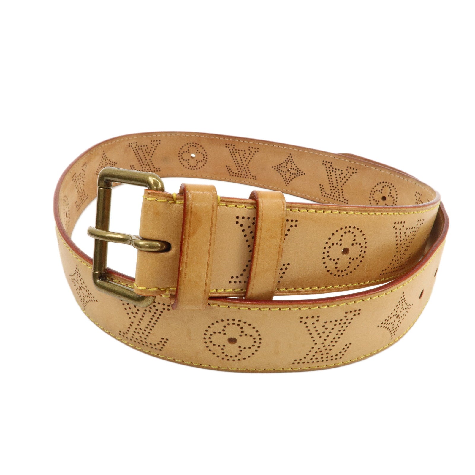 Louis-Vuitton-Monogram-Mahina-Santule-90/36-Belt-Natural-M6939V