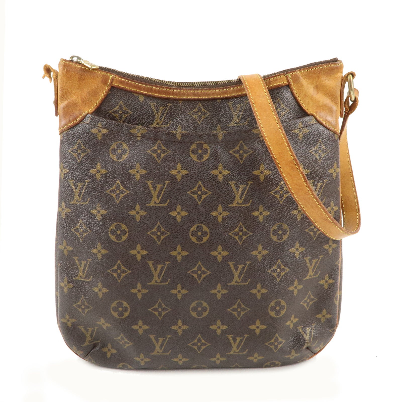 Louis Vuitton Monogram Odeon MM Shoulder Bag Brown M56389