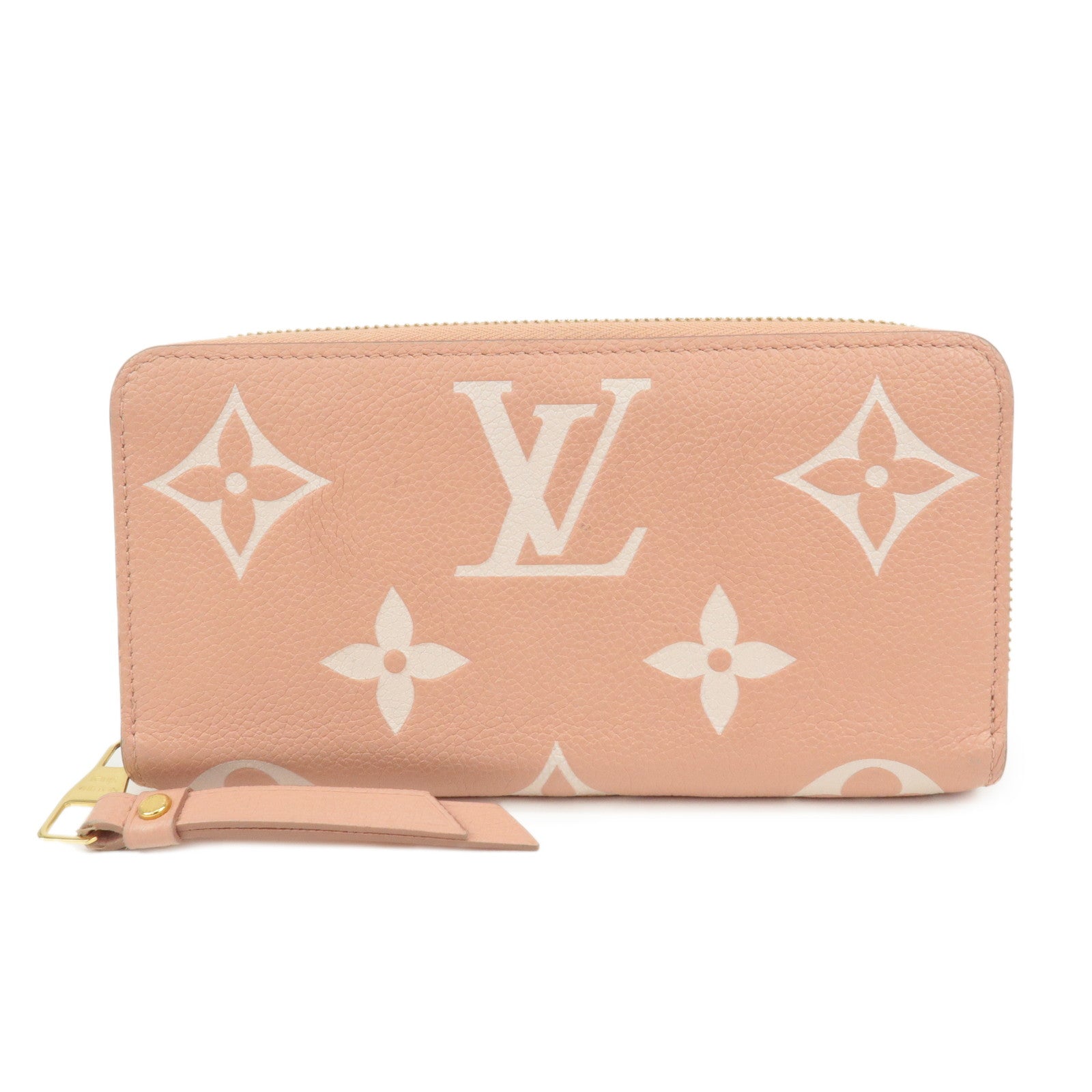 Louis-Vuitton-Monogram-Empreinte-Bicolor-Zippy-Wallet-Rose-M81645