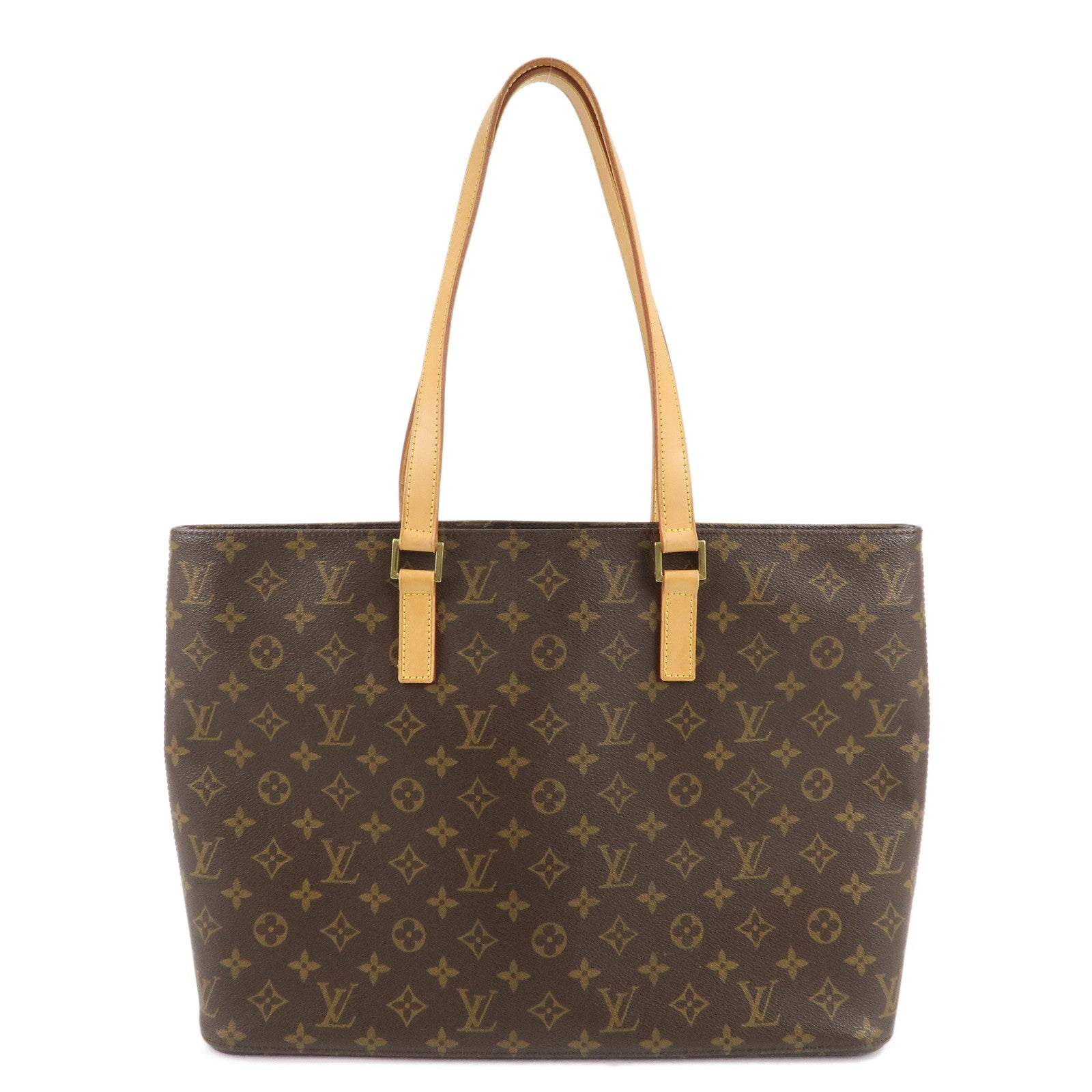 Louis-Vuitton-Monogram-Luco-Tote-Bag-Hand-Bag-Brown-M51155