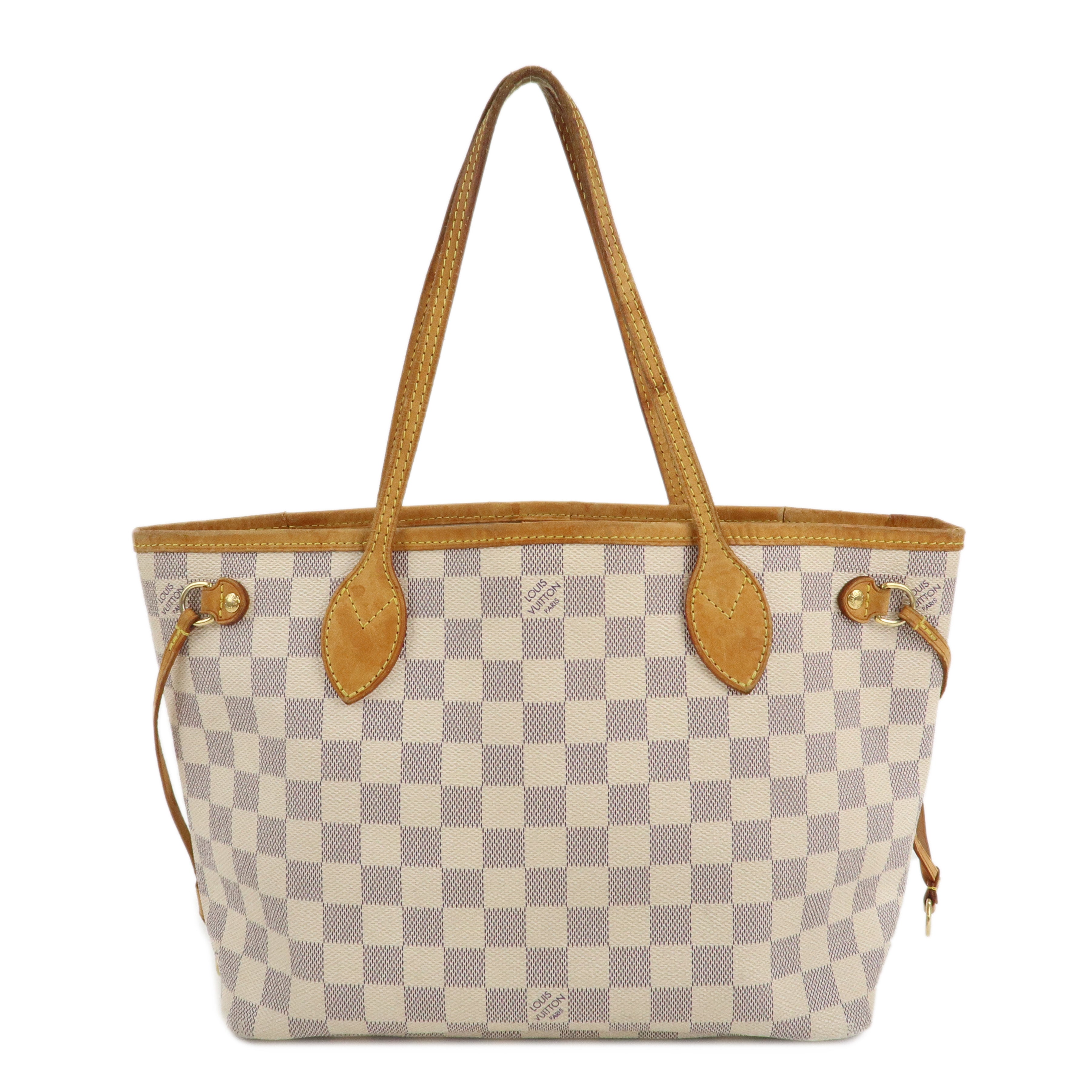 Louis-Vuitton-Damier-Azur-Neverfull-PM-Tote-Bag-Hand-Bag-N51110