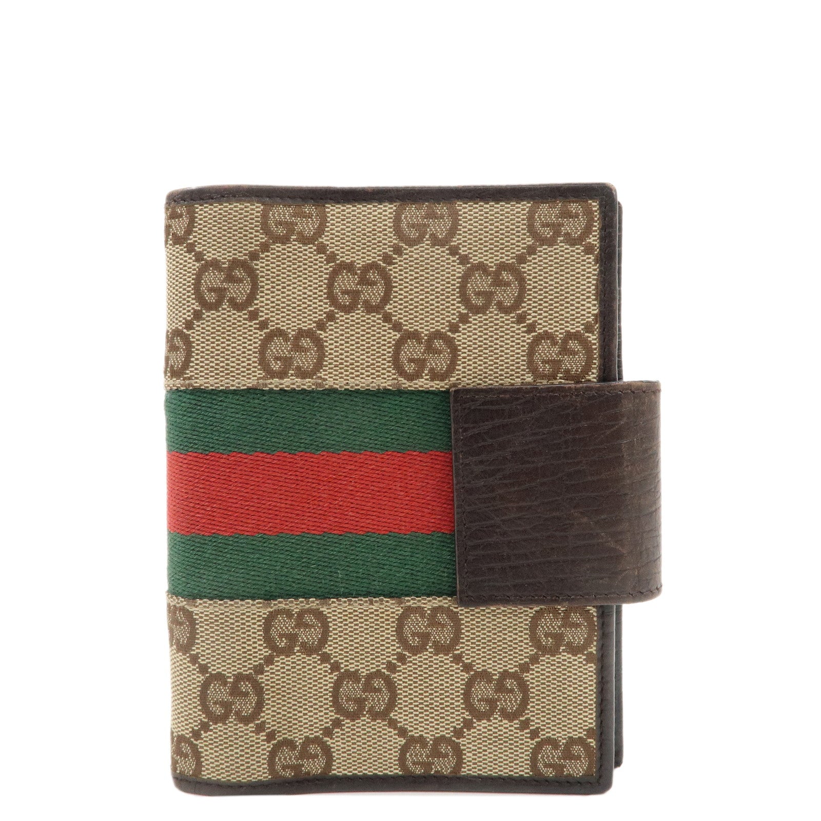 GUCCI-Sherry-GG-Canvas-Leather-Notebook-Cover-Planner-Cover-115240