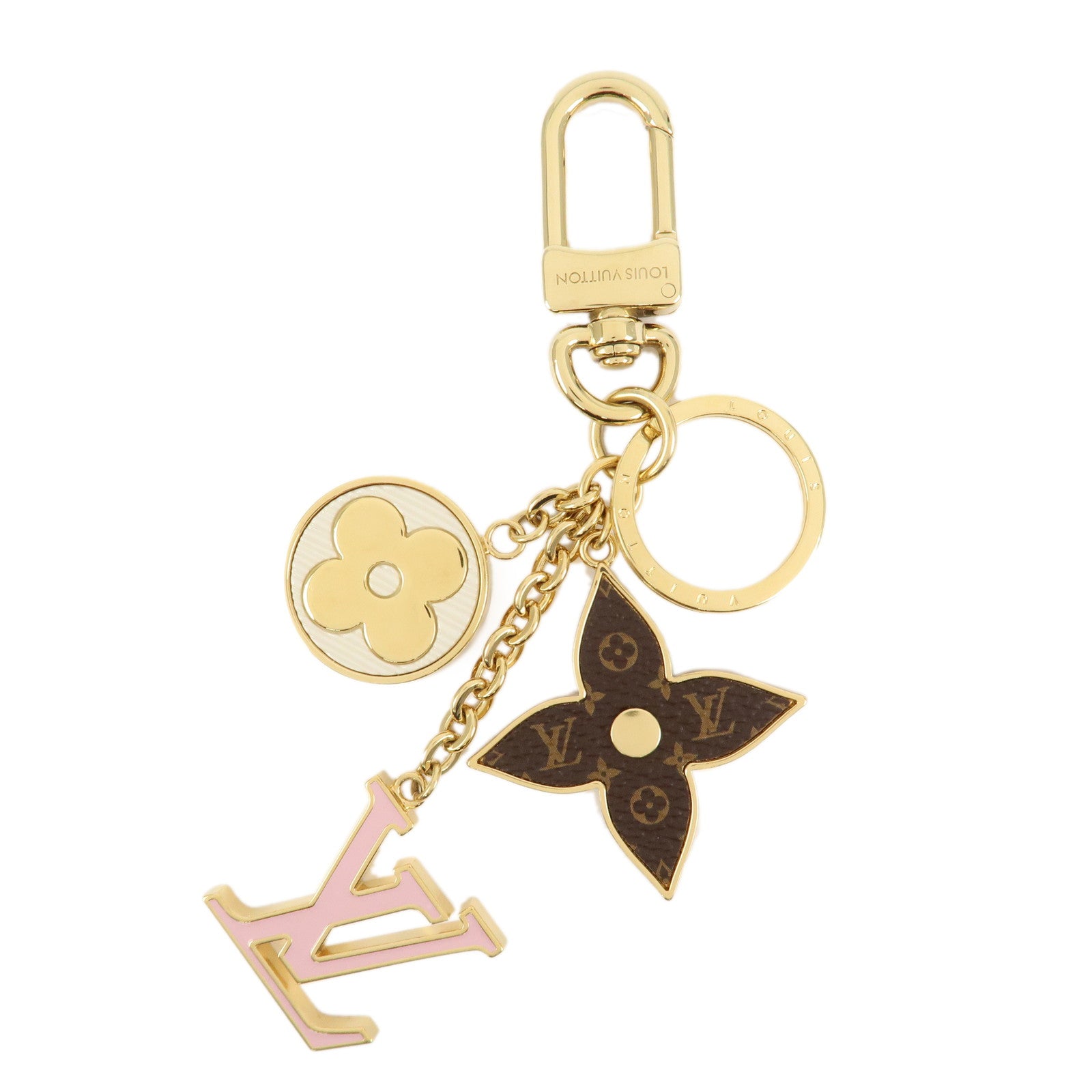 Louis-Vuitton-Key-Chain-Bag-Charm-Spring-Street-Gold-M01187