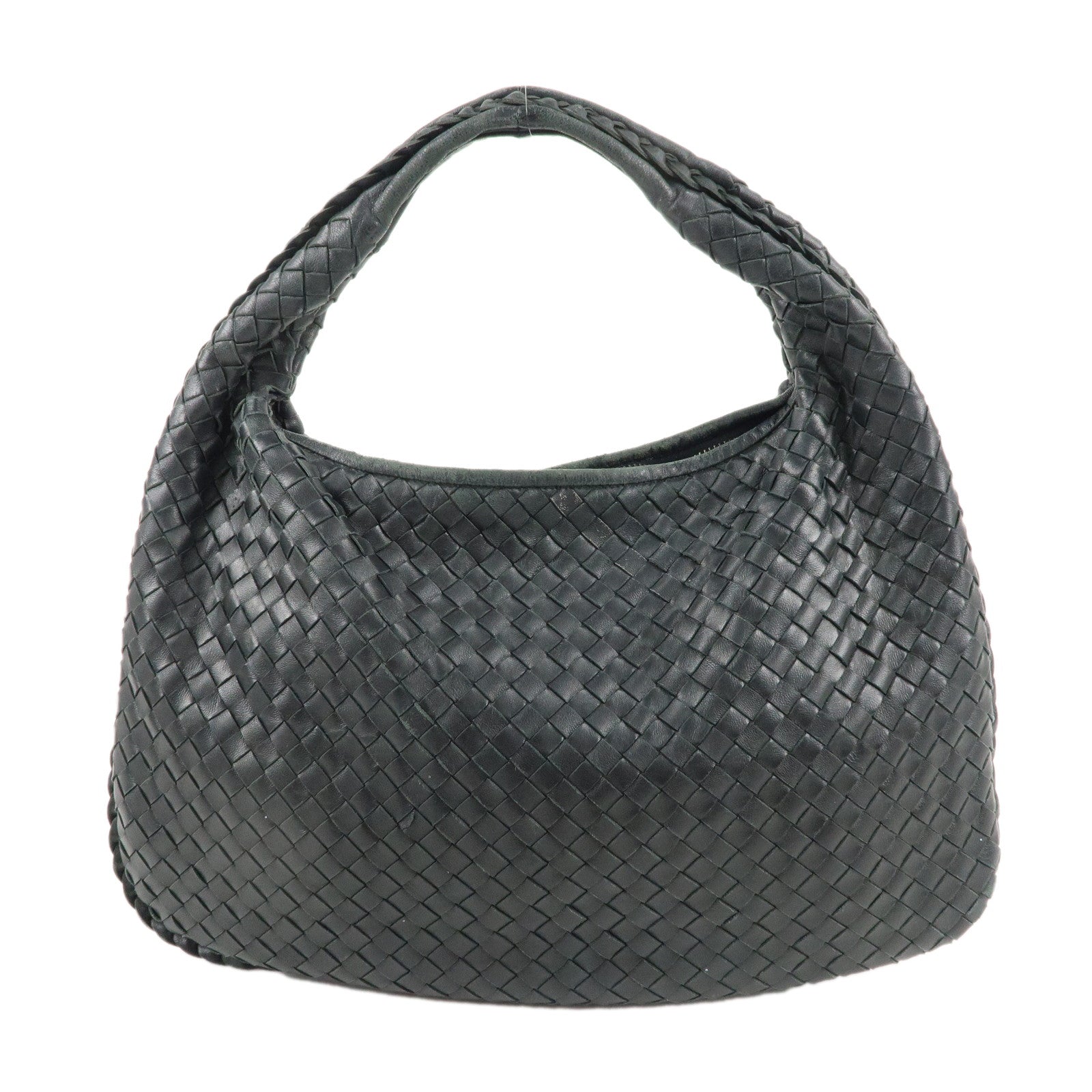 BOTTEGA-VENETA-Hobo-Intrecciato-Leather-Shoulder-Bag-Navy-115653