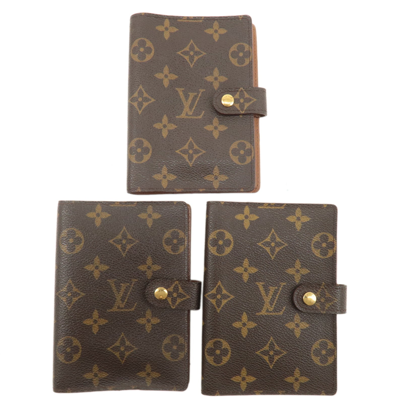 Louis-Vuitton-Set-of-3-Monogram-Agenda-PM-Planner-Cover-R20005