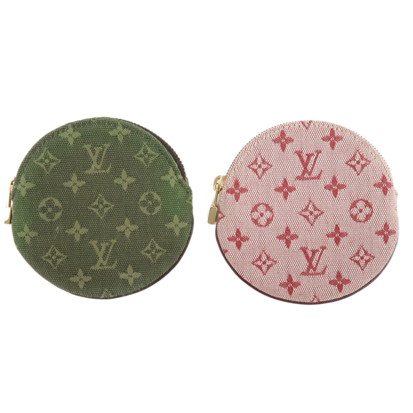 Louis-Vuitton-Monogram-Mini-Set-of-2-Porte-Monnaie-Round-Coin-Case