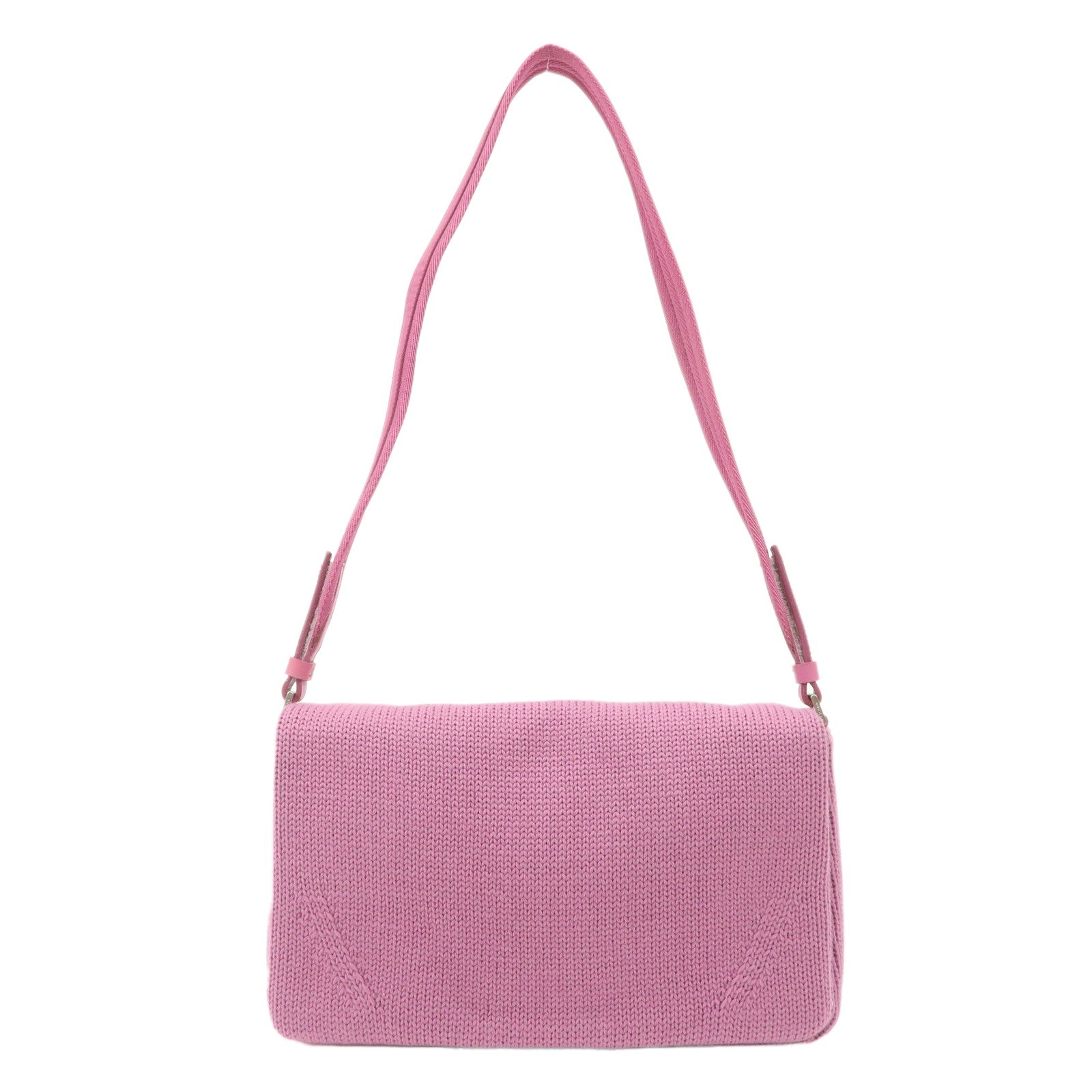 PRADA-Wool-Leather-Shoulder-Bag-Lavender