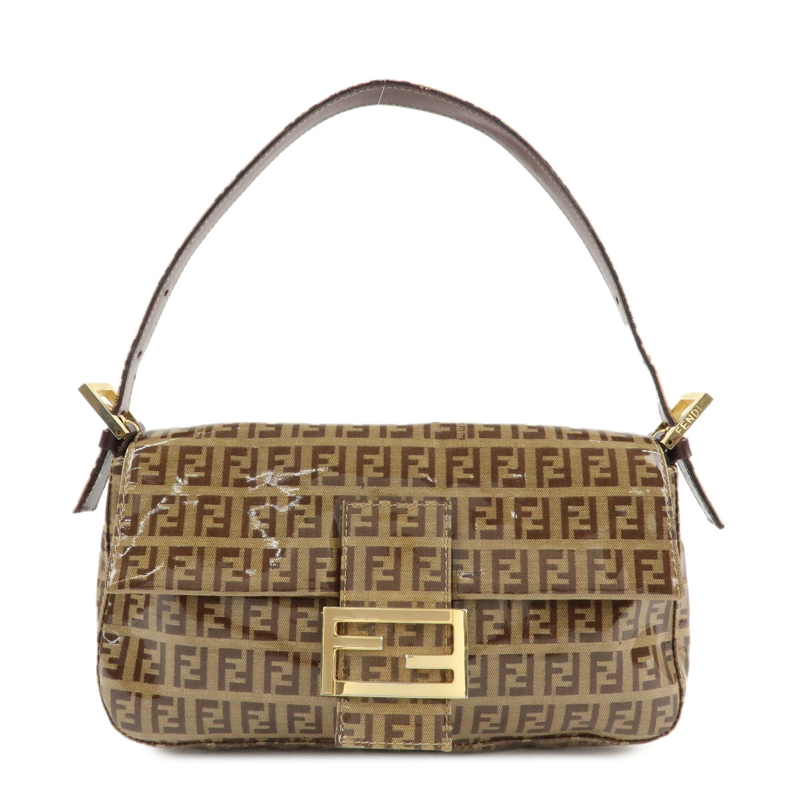 FENDI-Mamma-Baguette-Zucchino-PVC-Leather-Shoulder-Bag-26424