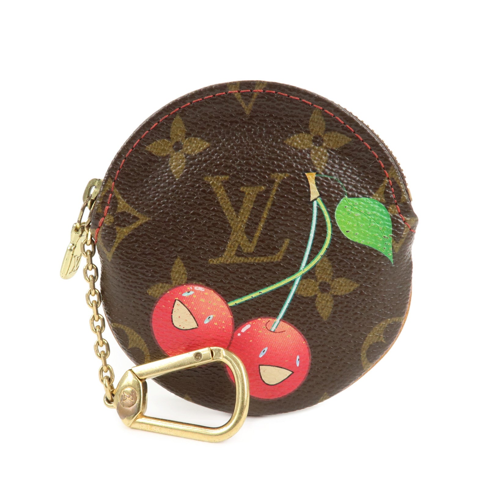 Louis-Vuitton-Monogram-Cherry-Porte-Monnaie-Rond-Coin-Case-M95043