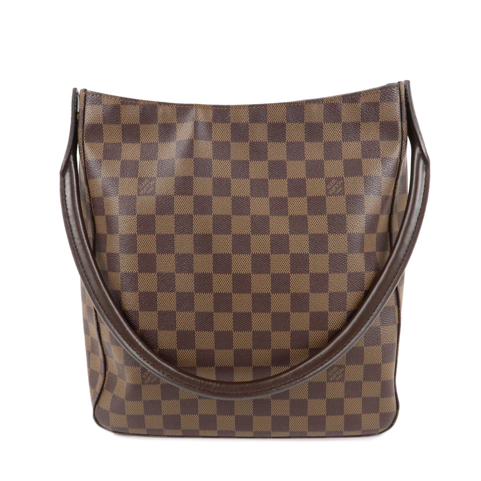 Louis-Vuitton-Damier-Looping-GM-Shoulder-Bag-Brown-N51144