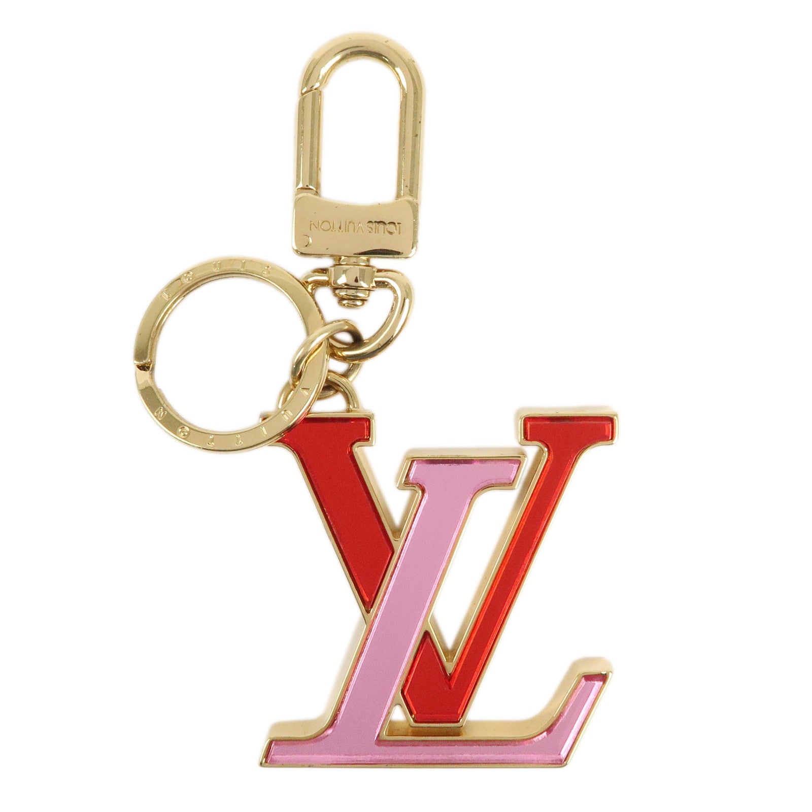 Louis-Vuitton-Logo-Keyring-Charm-Glass-Bag-Charm-Pink-Red-M69559