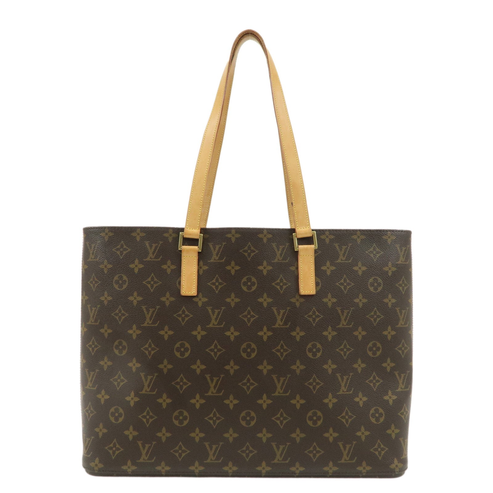 Louis-Vuitton-Monogram-Luco-Tote-Bag-Hand-Bag-Brown-M51155