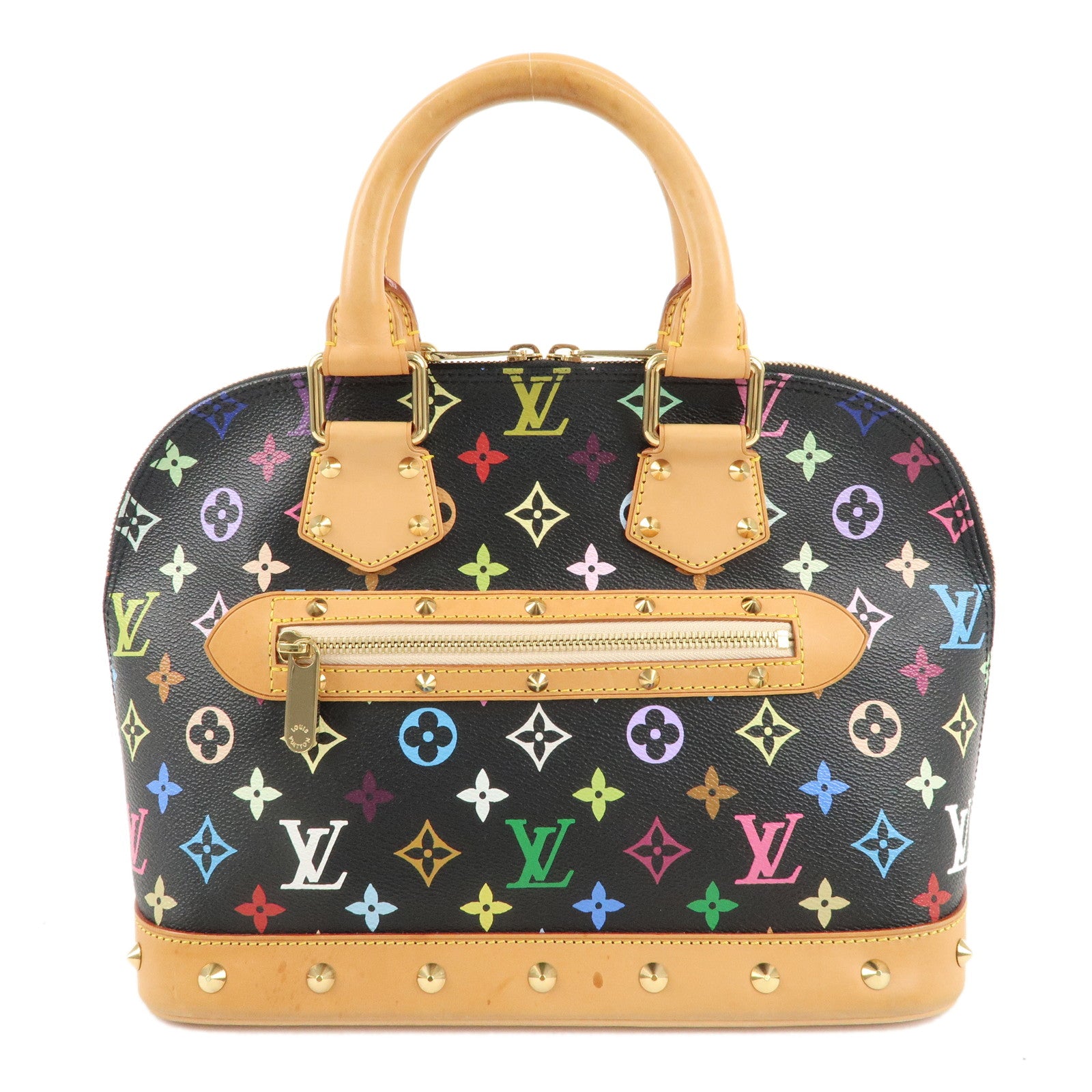 Louis Vuitton Monogram Multi Color Alma Hand Bag Noir M92646