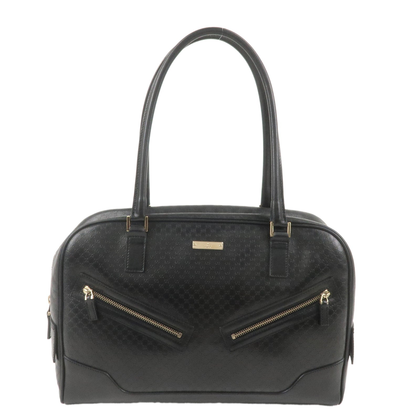 GUCCI-Micro-Guccisima-Leather-Handbag-Black-002.1115