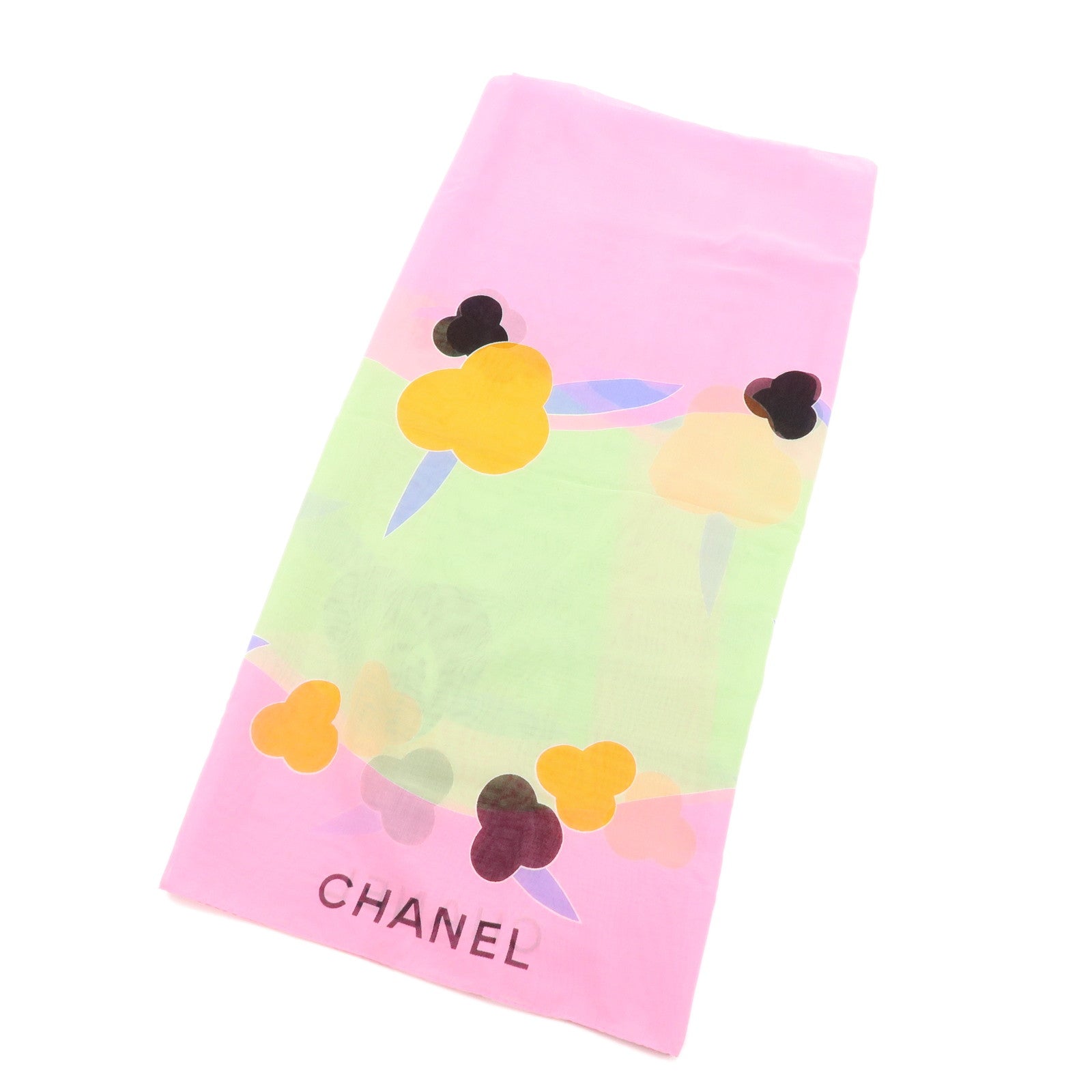 CHANEL-Cotton-100%-Paleo-Scarf-Multi-Color