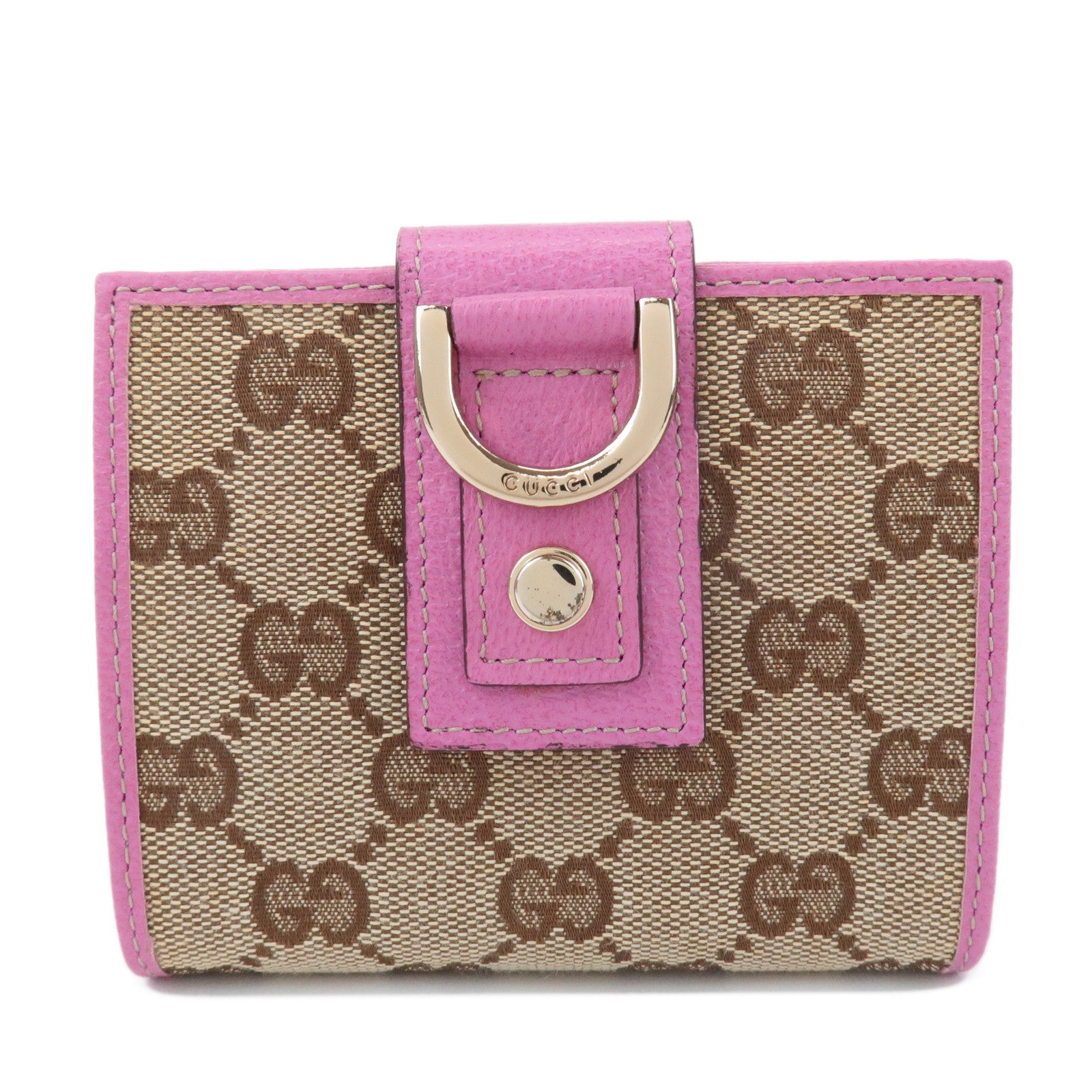 GUCCI-Abbey-GG-Canvas-Leather-Bifold-Wallet-Pink-Beige-141421