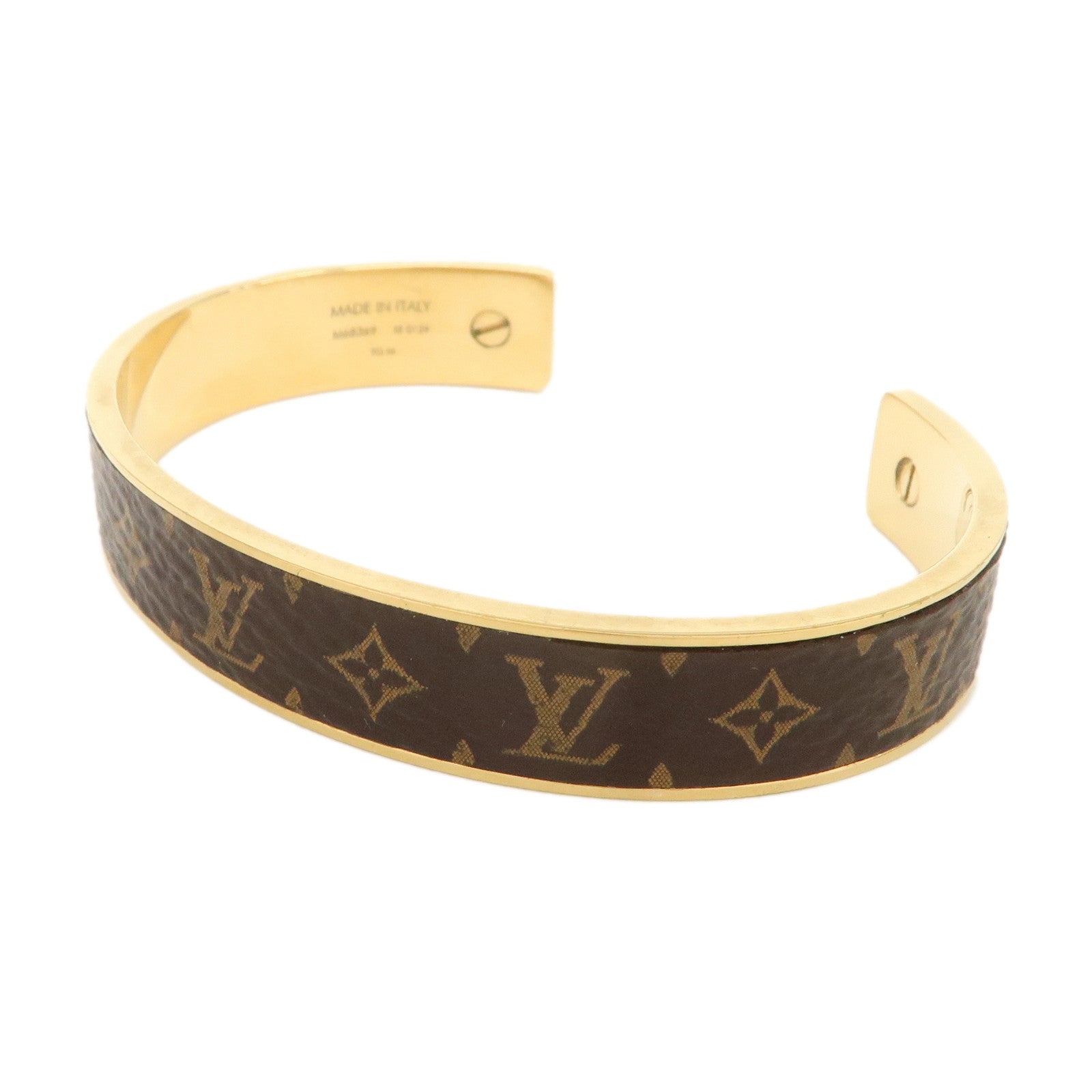 Louis-Vuitton-Monogram-Jonc-Wild-LV-Bracelet-Brown-M68369