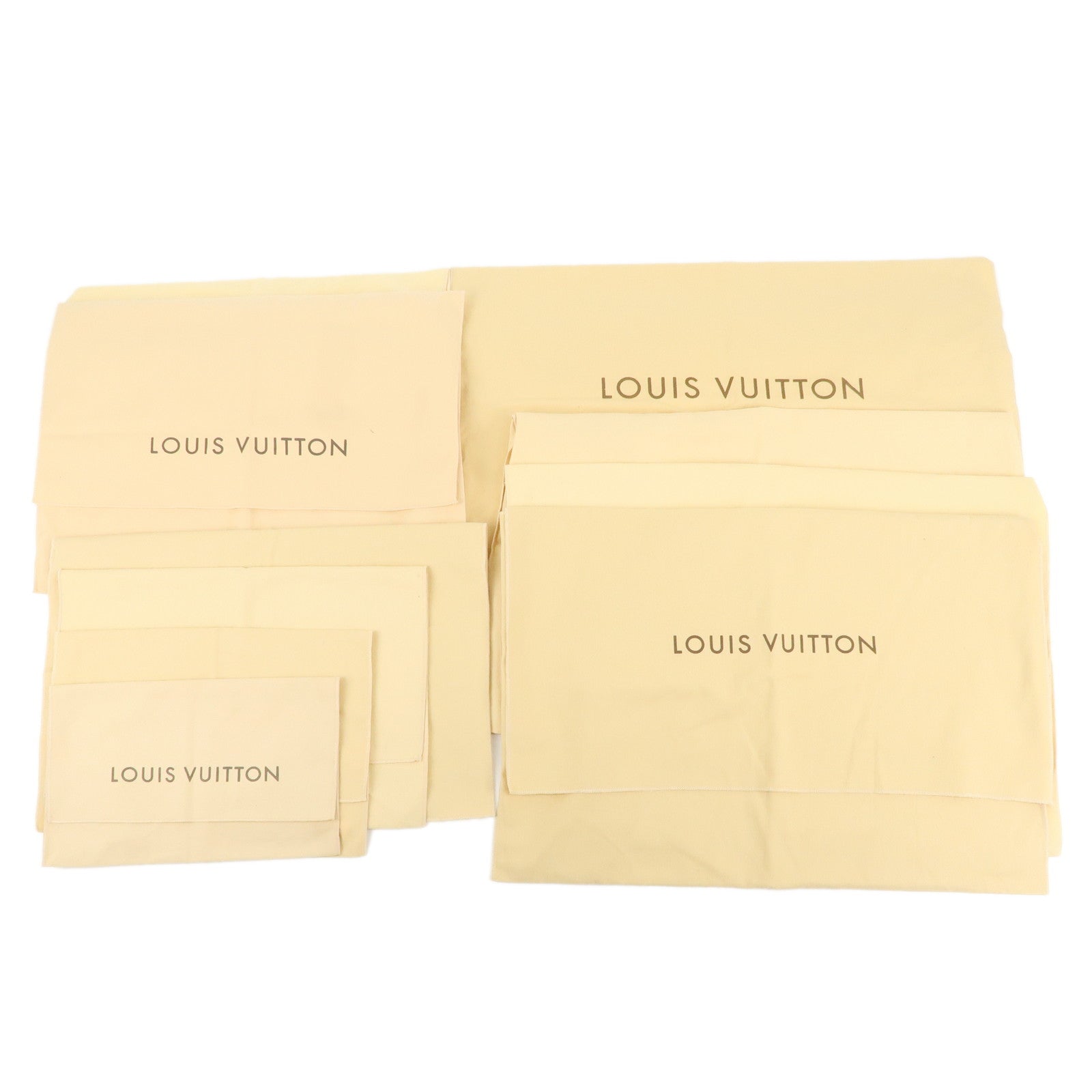 Louis-Vuitton-Set-of-10-Storage-Bag-Dust-Bag-Beige