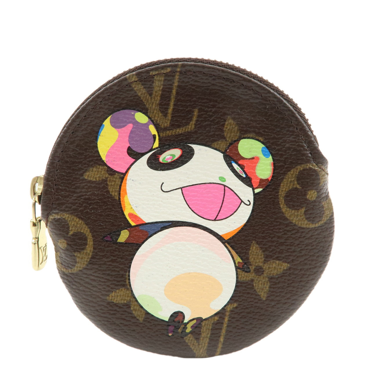 AuthLouis-Vuitton-Monogram-Panda-Porte-Monnaie-Coin-Case-Brown-M61928