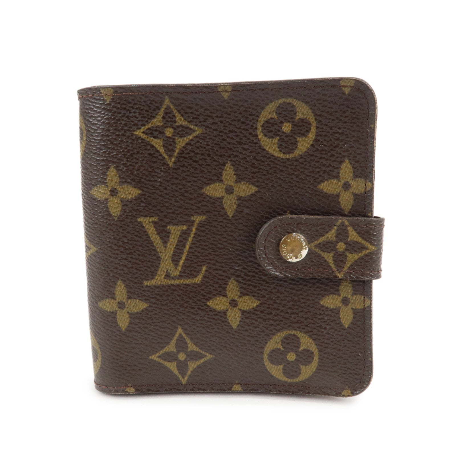 Louis-Vuitton-Monogram-Compact-Zip-Small-Wallet-Brown-M61667