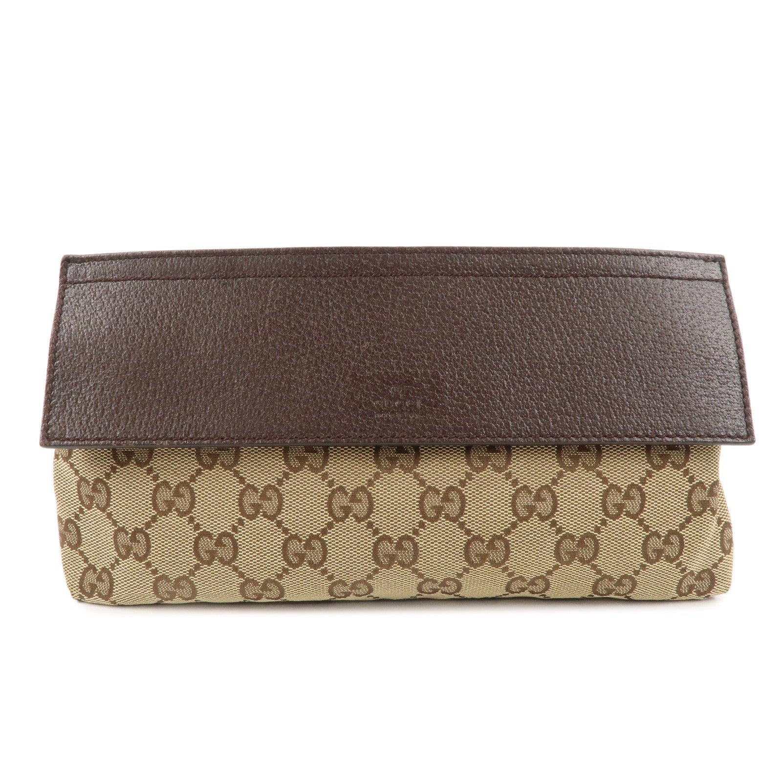 GUCCI-Sherry-GG-Canvas-Leather-Waist-Bag-Beige-Brown-180691