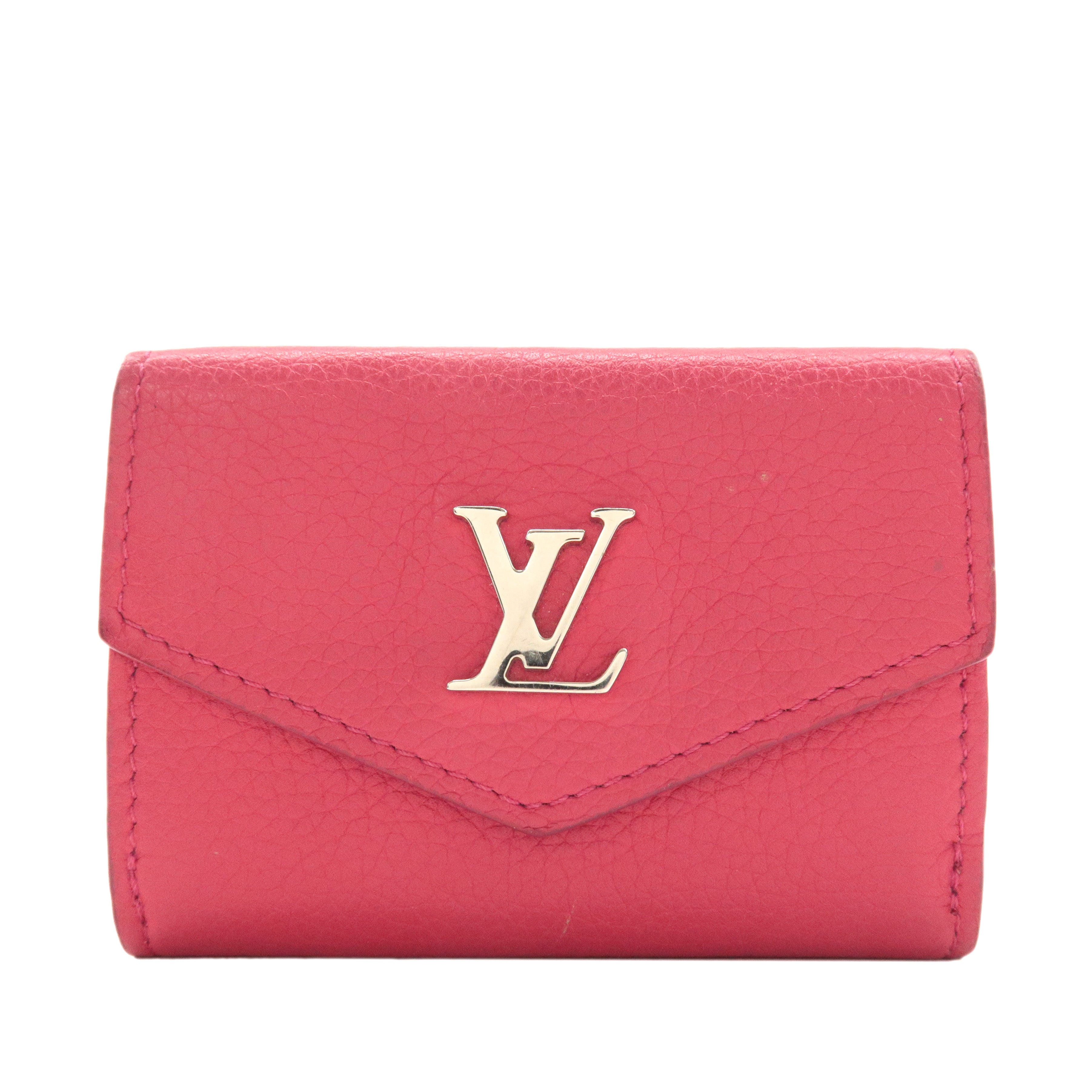 Louis Vuitton Portefeuille Lock Mini Leather Wallet Pink M67860