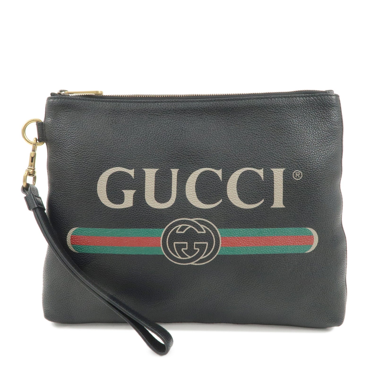 GUCCI-Sherry-Leather-Portfolio-Clutch-Bag-Medium-Black-572770