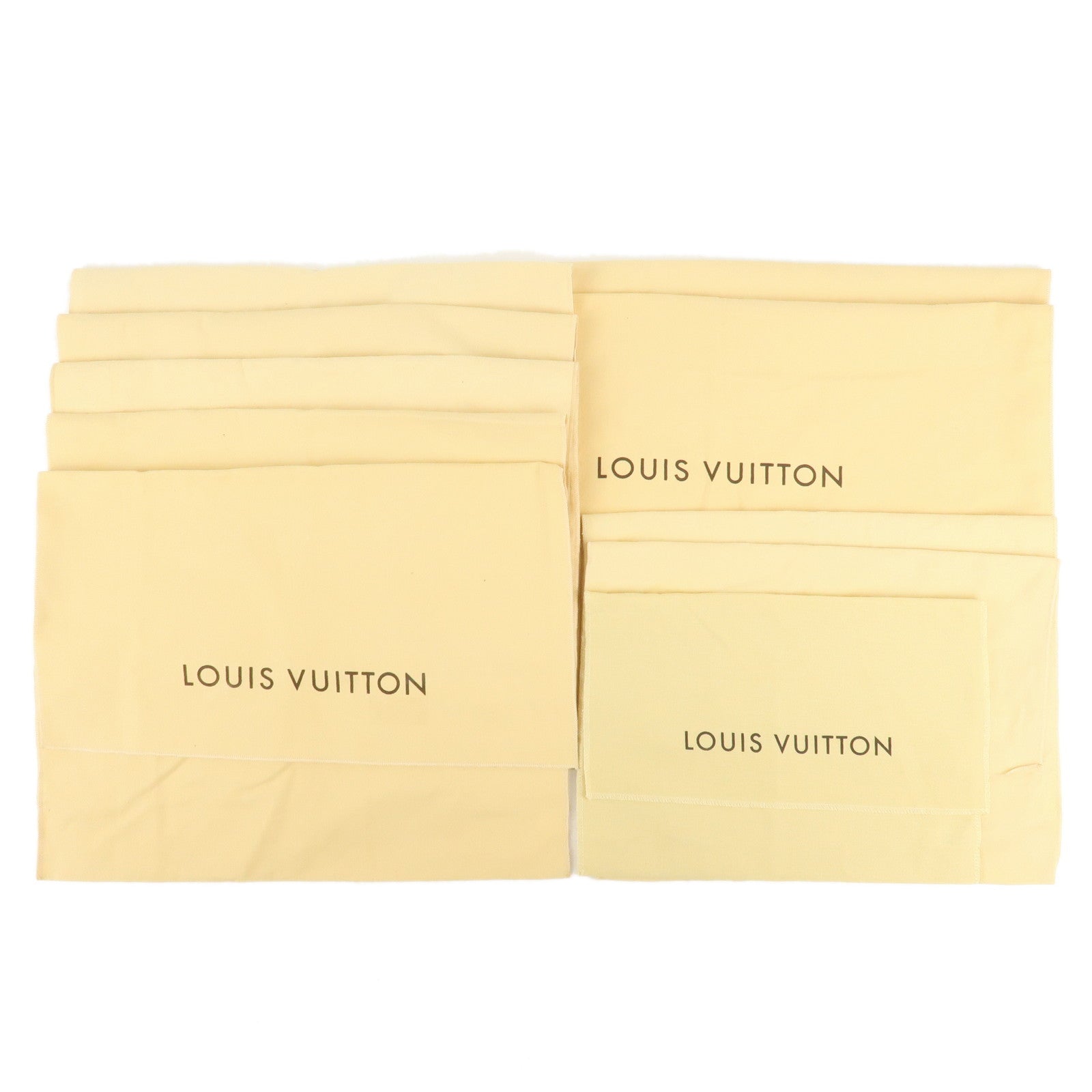 Louis-Vuitton-Set-of-10-Dust-Bag-Storage-Bag-Old-Style-Beige