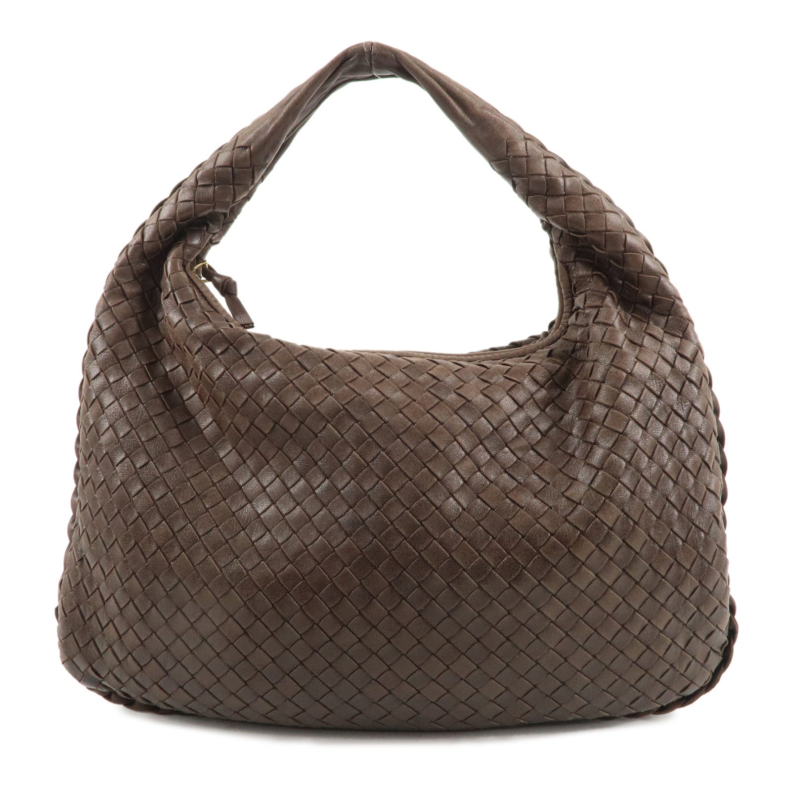 BOTTEGA-VENETA-Hobo-Intrecciato-Leather-Shoulder-Bag-Brown-115653