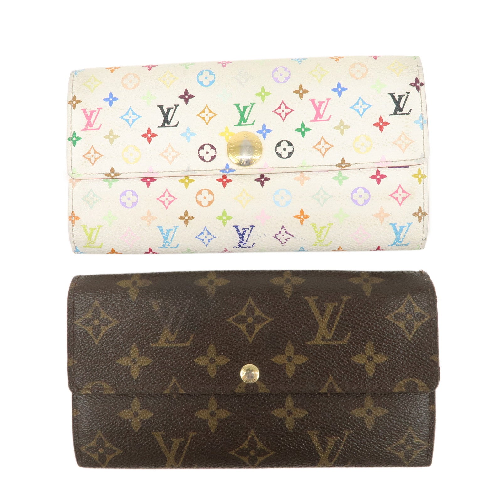 Louis-Vuitton-Monogram-Set-of-2-Long-Wallet-M61734-M93532