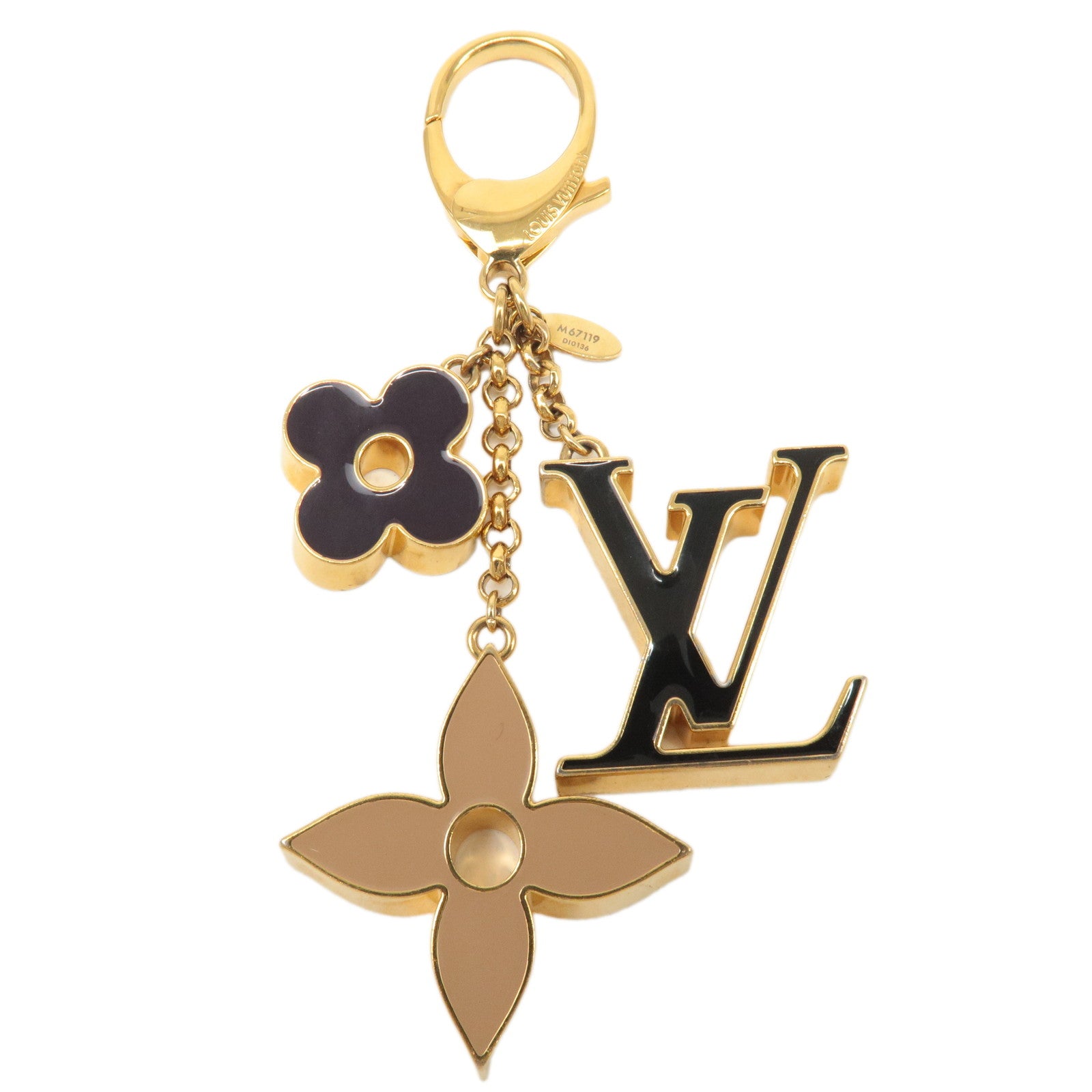 Louis Vuitton Fleur de Monogram Key Chain Bag Charm M67119