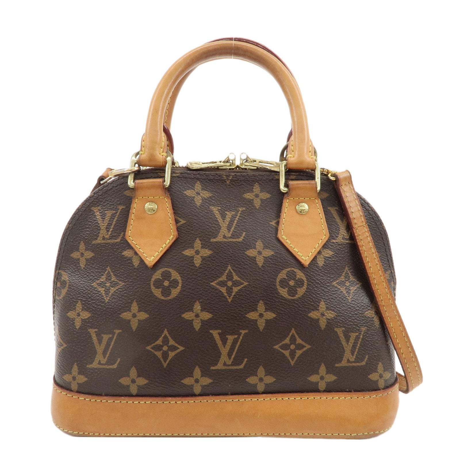 Louis-Vuitton-Monogram-Alma-BB-2Way-Hand-Bag-Brown-M53152