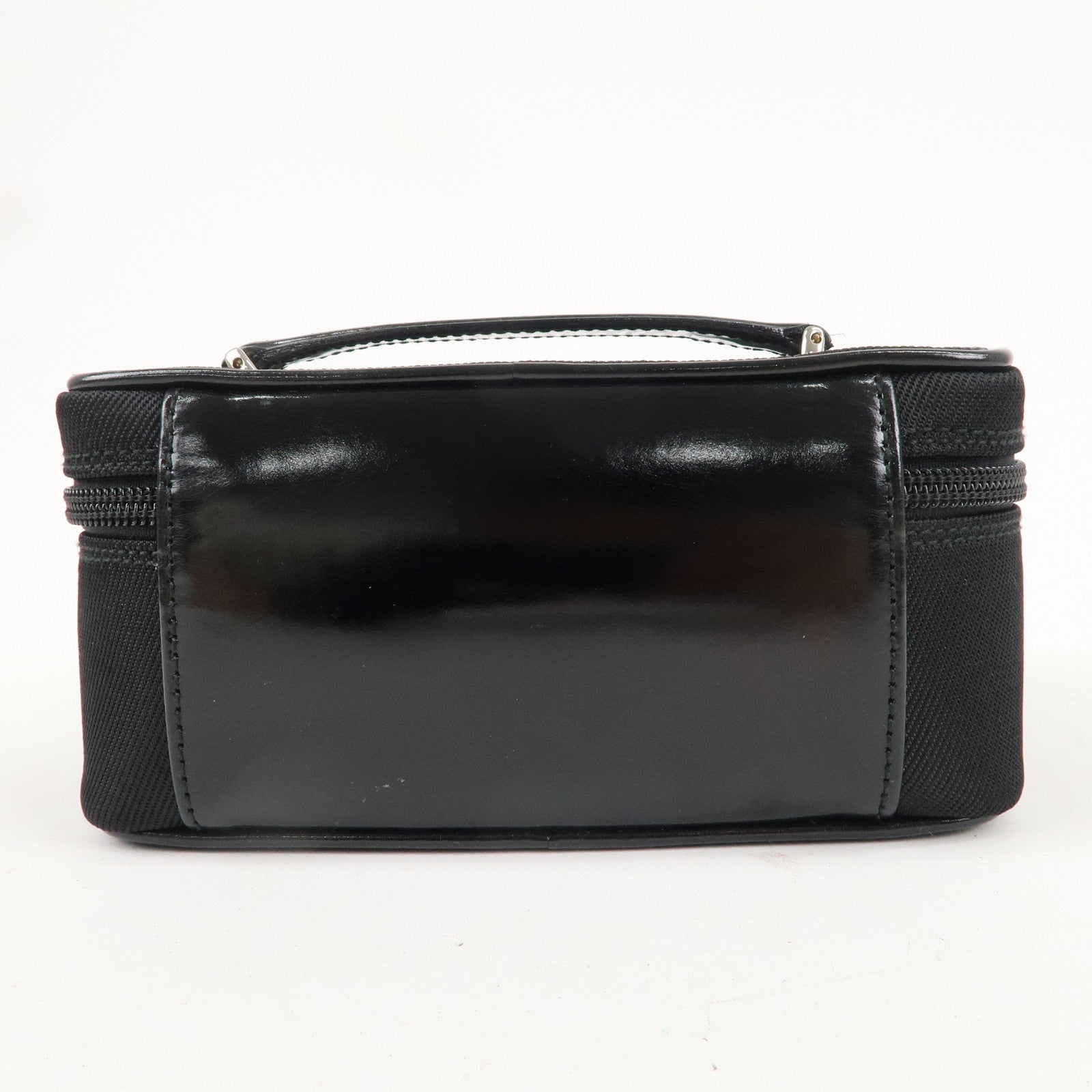 GUCCI Bamboo Nylon Leather Vanity Case Black 032.1956.0151