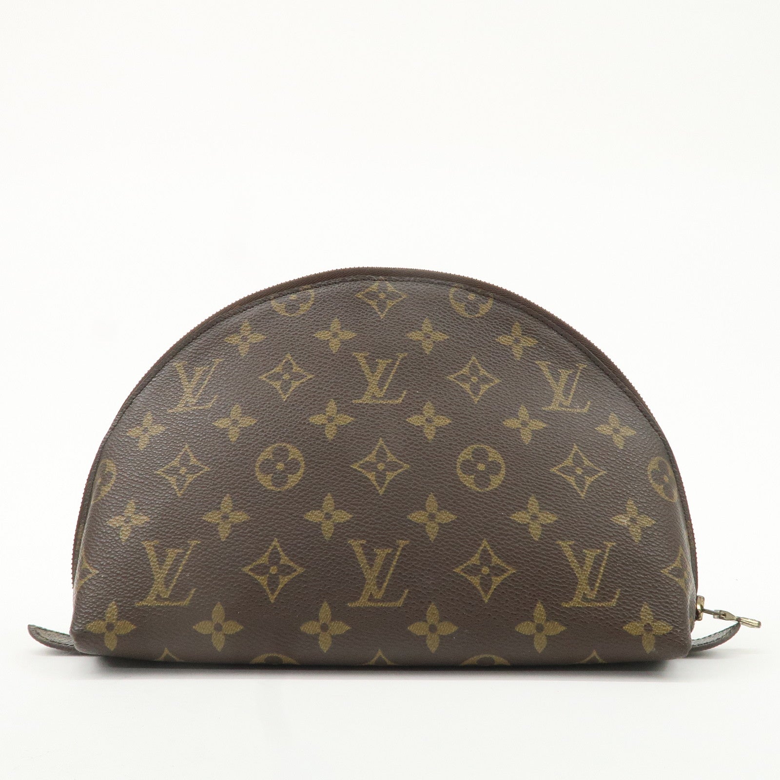 Louis Vuitton Monogram Trousse Demi Ronde Pouch M47520 Used