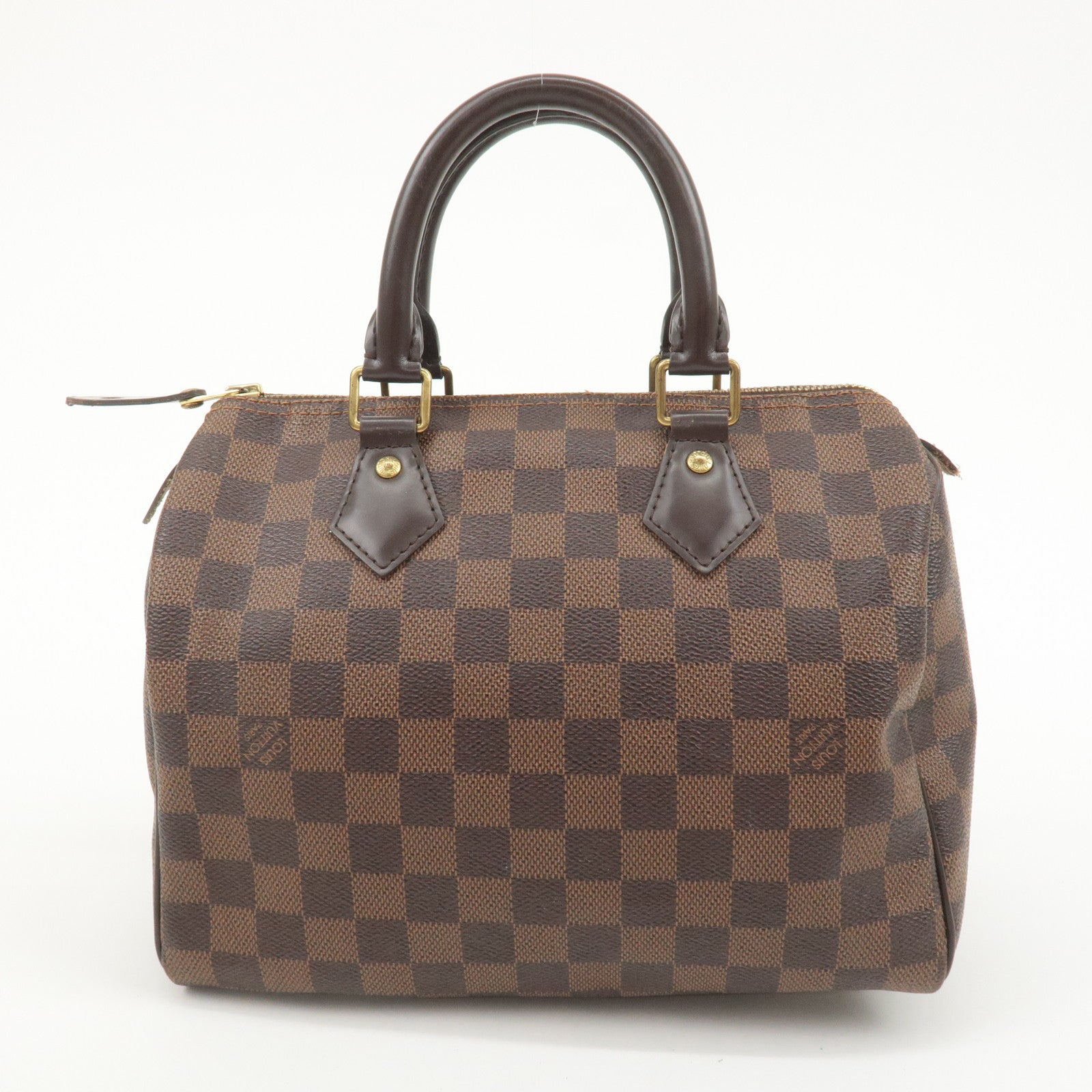 Louis Vuitton Damier Ebene Speedy 25 Hand Bag Boston Bag N41532