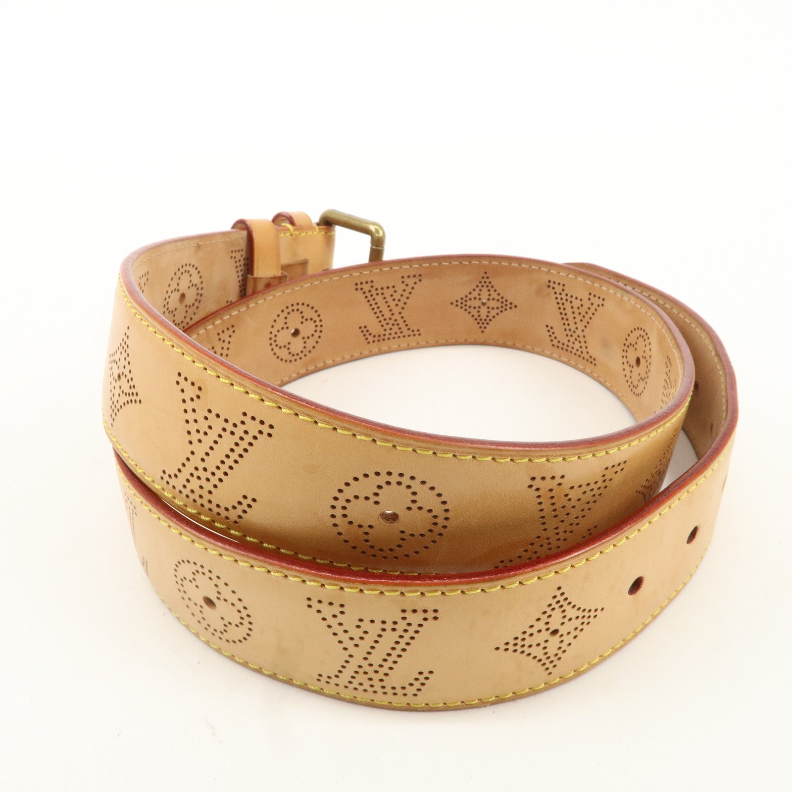 Louis Vuitton Monogram Mahina Santule 90/36 Belt Natural M6939V Used