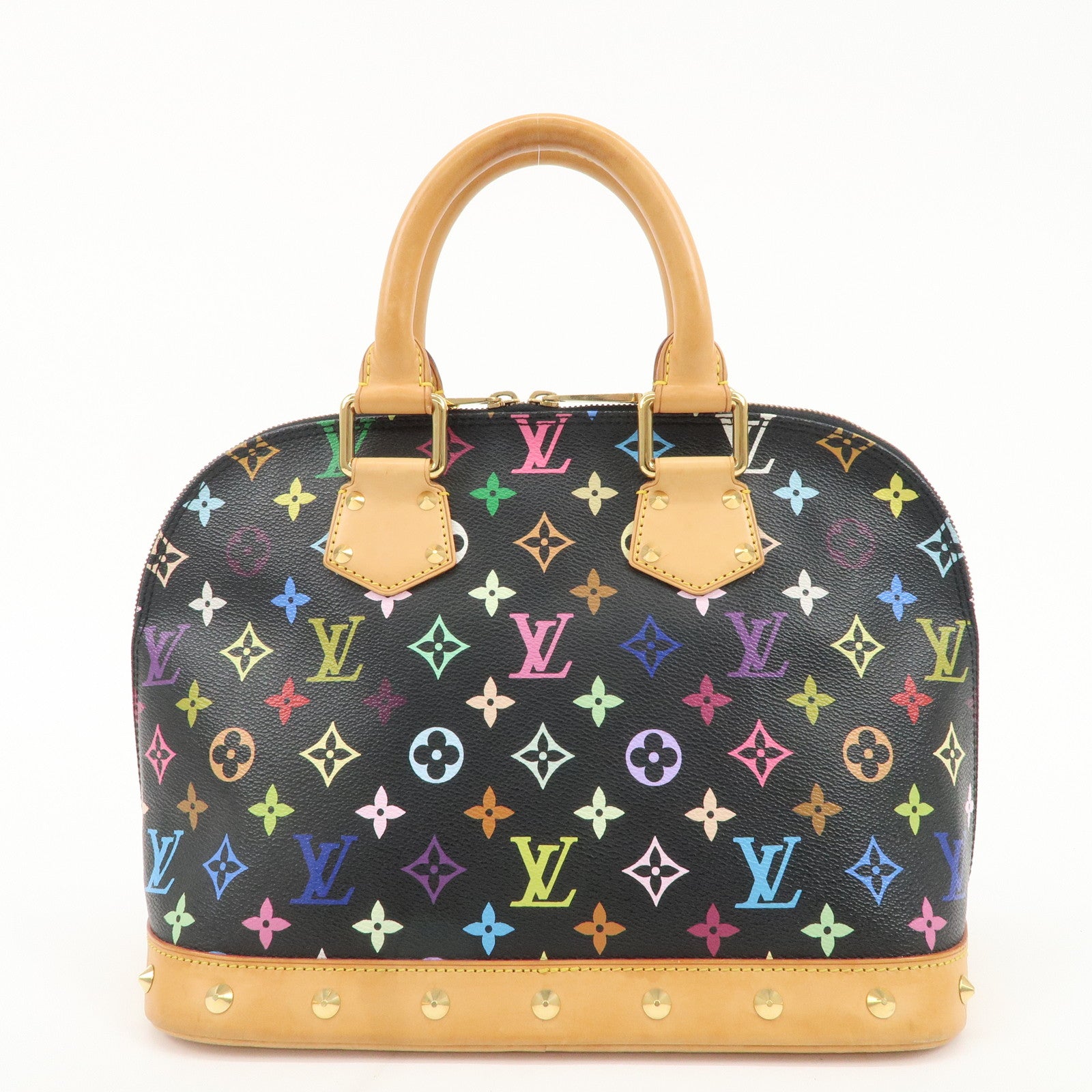 Louis Vuitton Monogram Multi Color Alma Hand Bag Noir M92646 Used