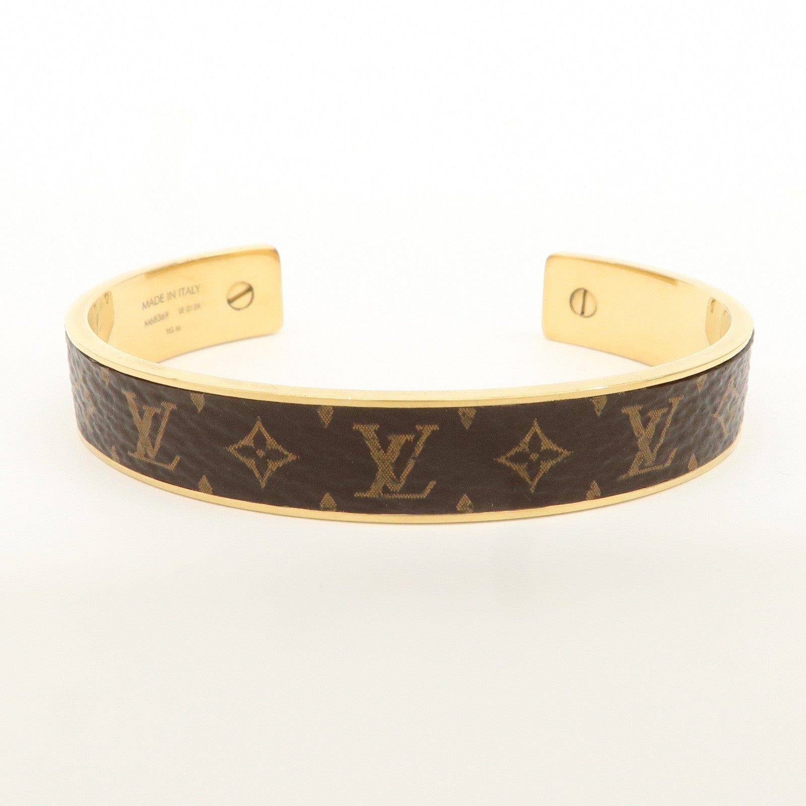 Louis Vuitton Monogram Jonc Wild LV Bracelet Brown M68369 Used