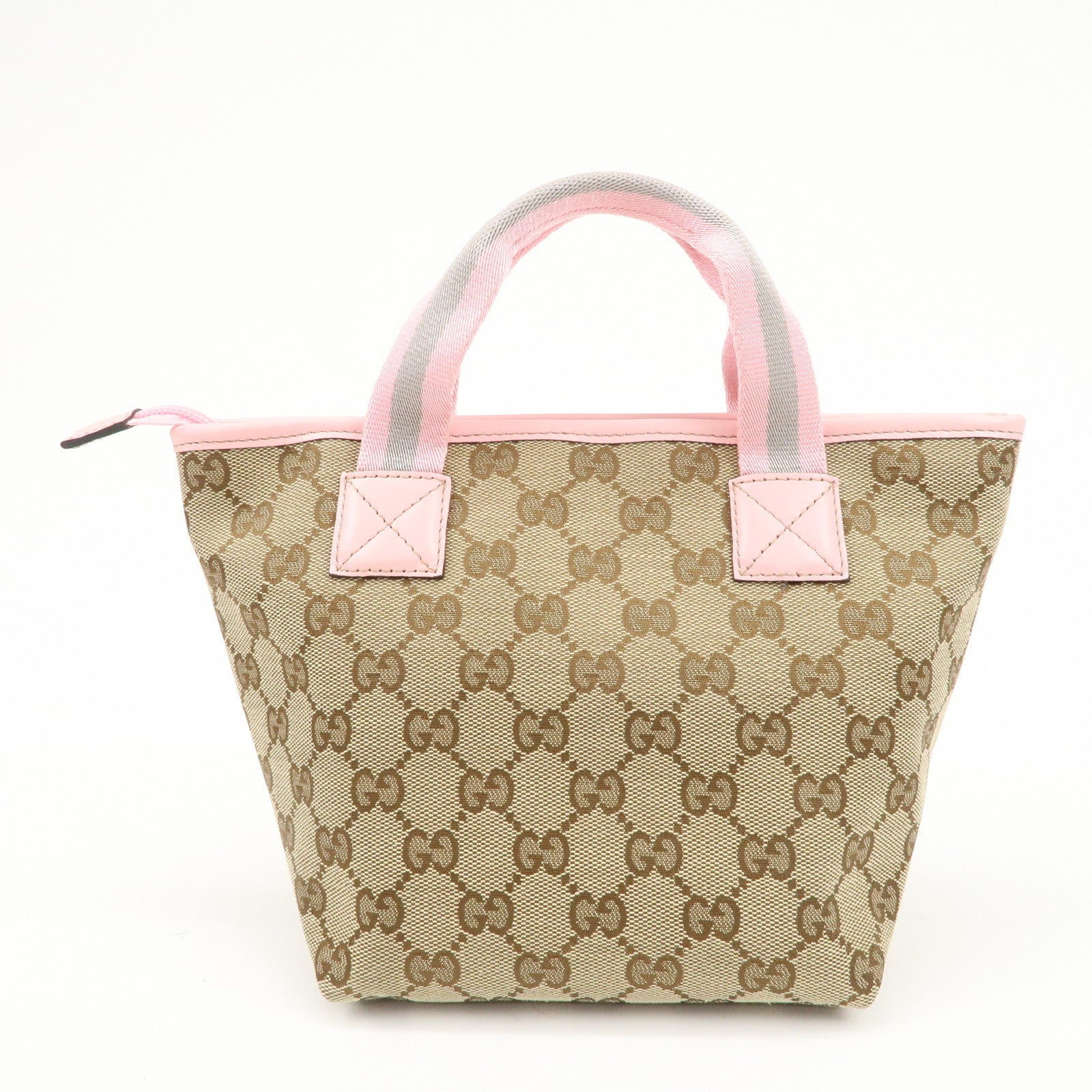 GUCCI Sherry Children
s GG Canvas Leather Tote Bag 284728 Used