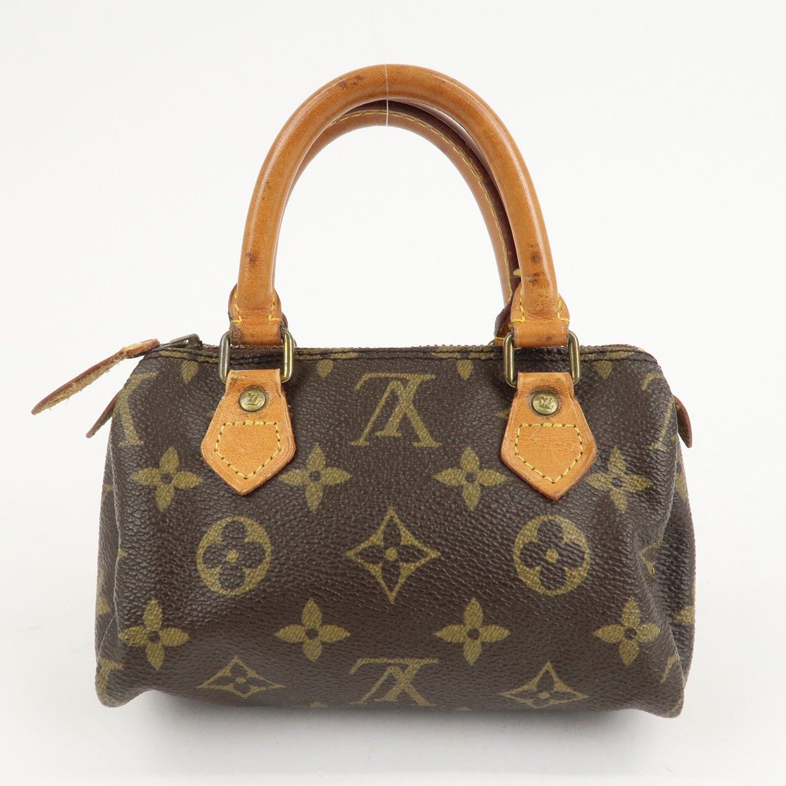 Louis Vuitton Monogram Mini Speedy Hand Bag Brown M41534