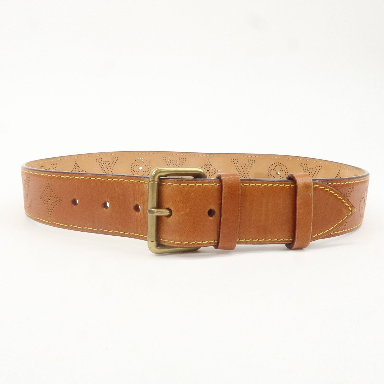 Louis Vuitton Monogram Mahina Saint-Tulle Perfo Belt 80/32