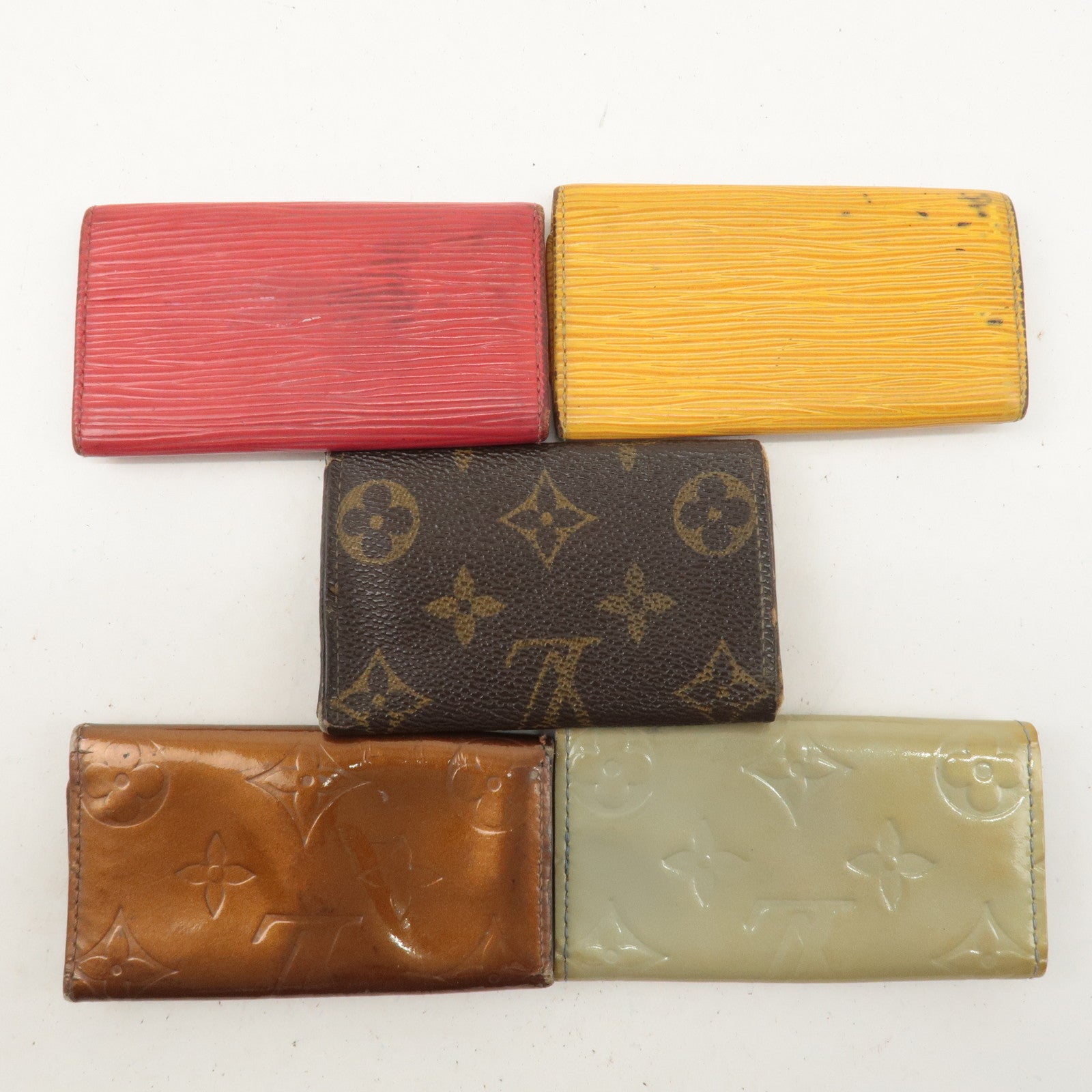 Louis Vuitton Set of 5 Monogram Epi Vernis Multiclés 4&6 Key Case