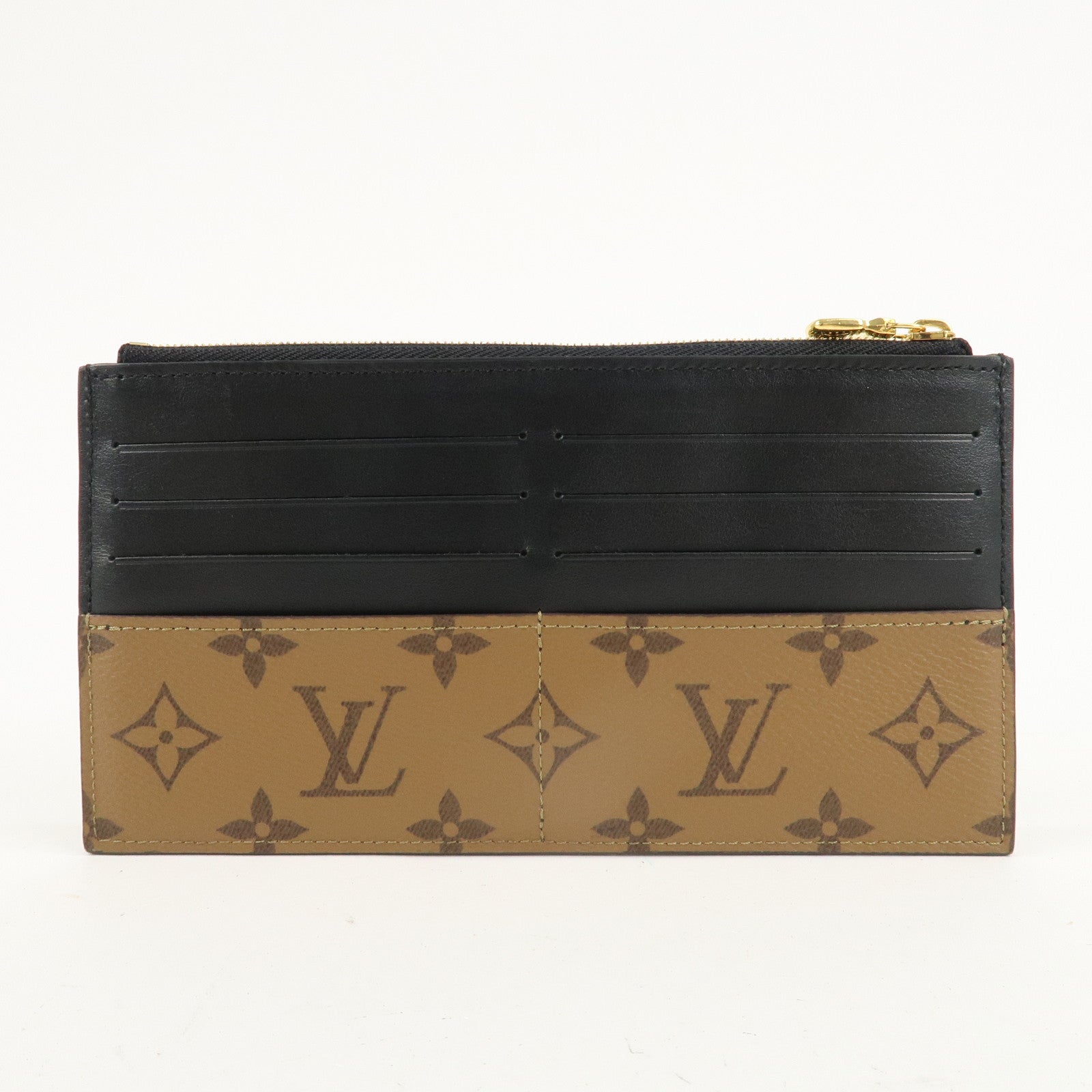 Louis Vuitton Monogram Reverse Slim Purse Card Case M80390 Used